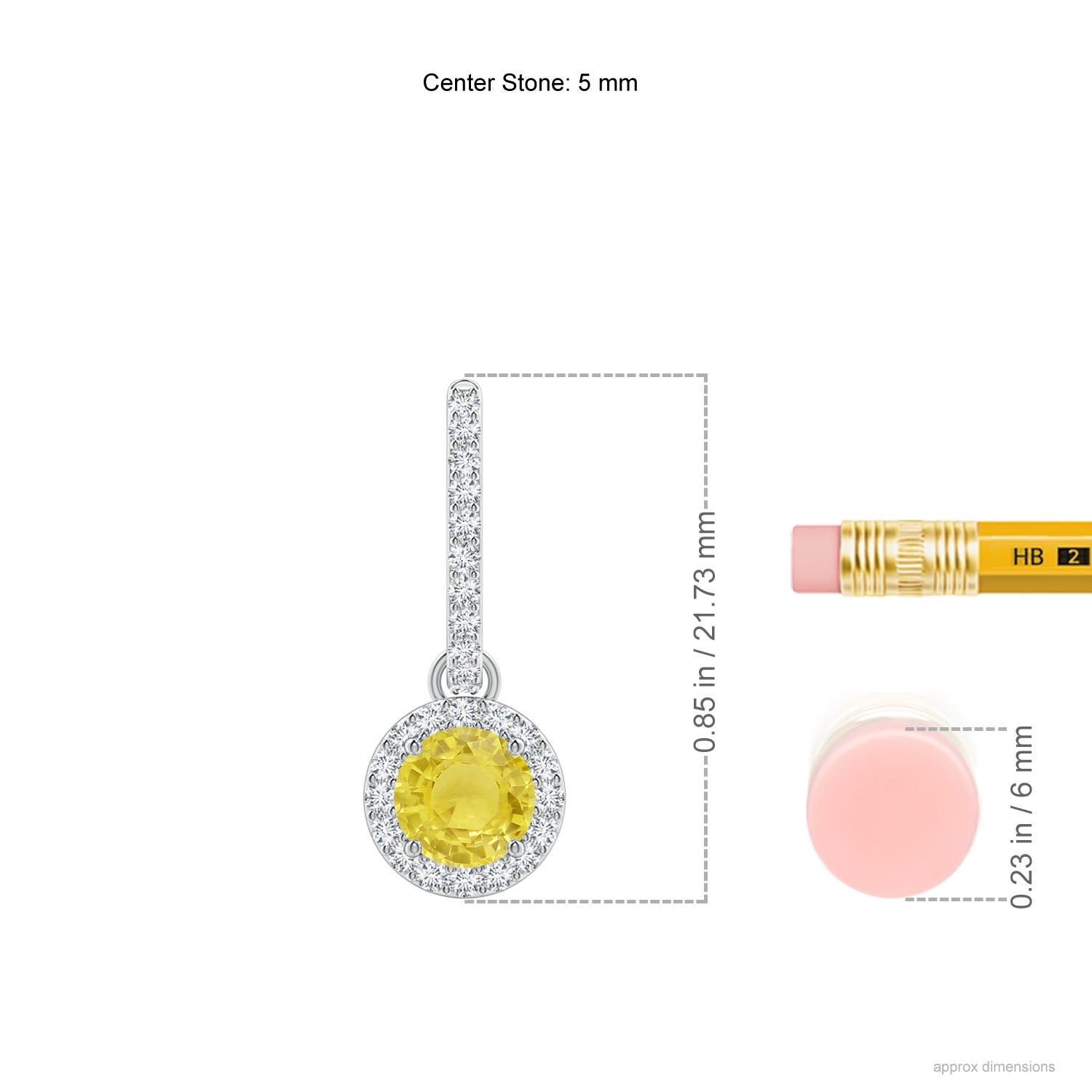 A - Yellow Sapphire / 1.38 CT / 14 KT White Gold