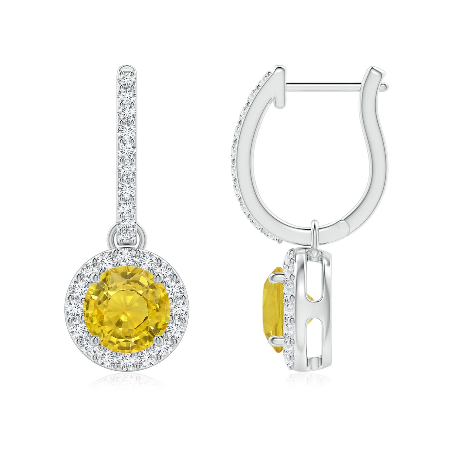 AAA - Yellow Sapphire / 2.52 CT / 14 KT White Gold