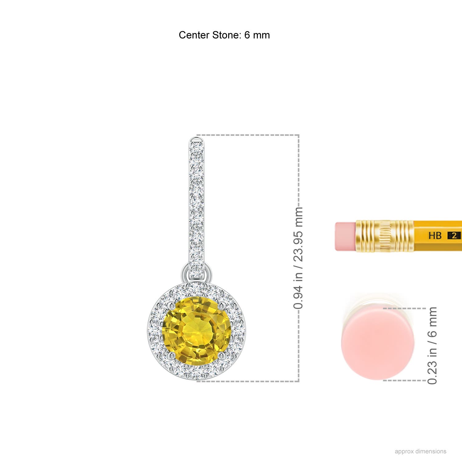 AAAA - Yellow Sapphire / 2.52 CT / 14 KT White Gold