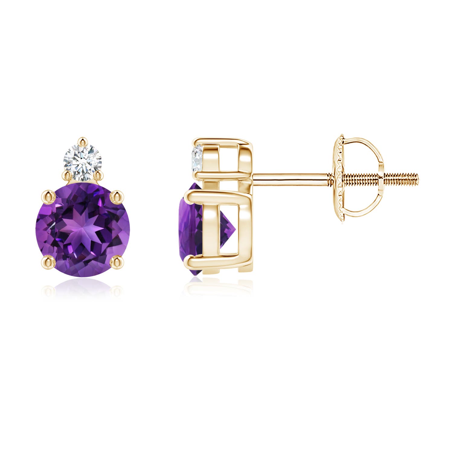 AAAA - Amethyst / 0.97 CT / 14 KT Yellow Gold