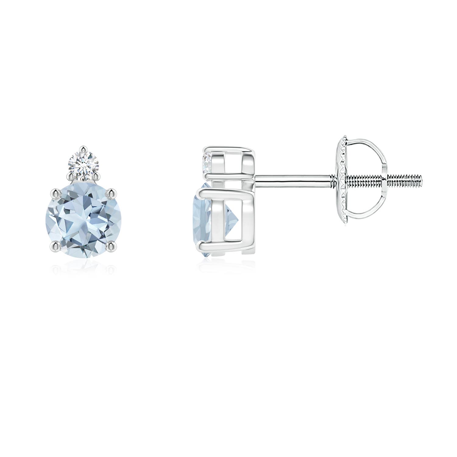 A - Aquamarine / 0.45 CT / 14 KT White Gold