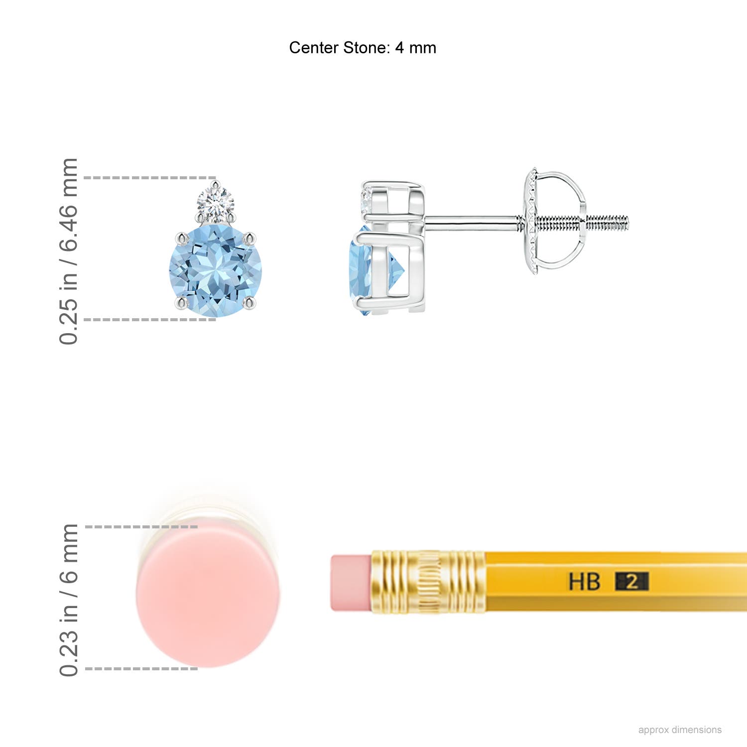 AAA - Aquamarine / 0.45 CT / 14 KT White Gold