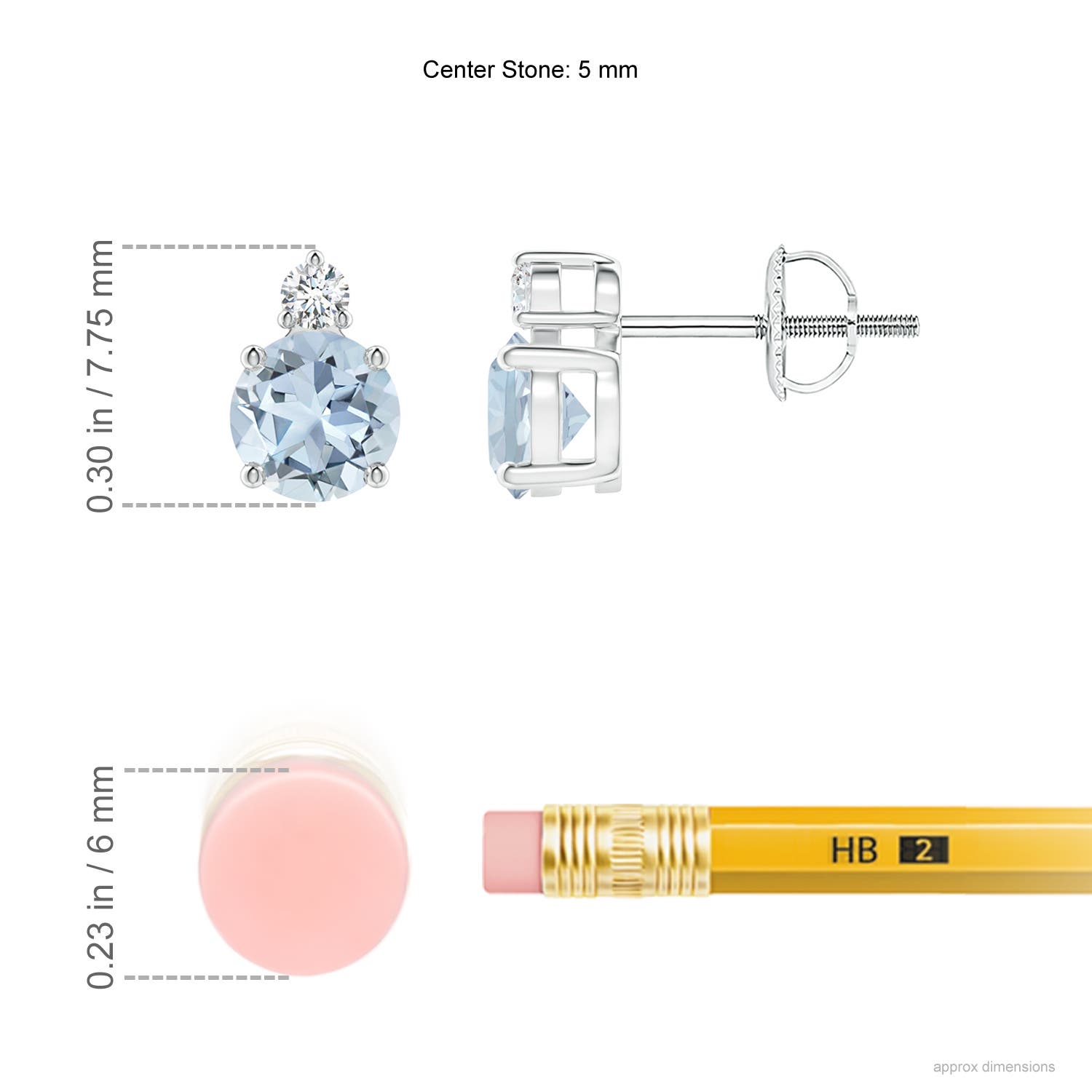 A - Aquamarine / 0.87 CT / 14 KT White Gold