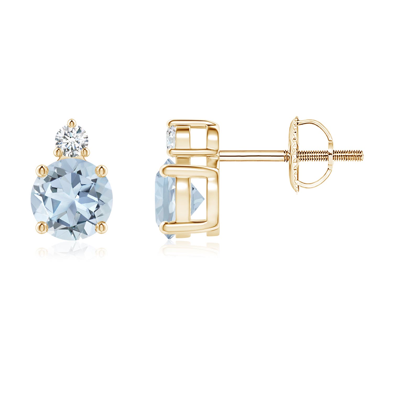 A - Aquamarine / 0.87 CT / 14 KT Yellow Gold