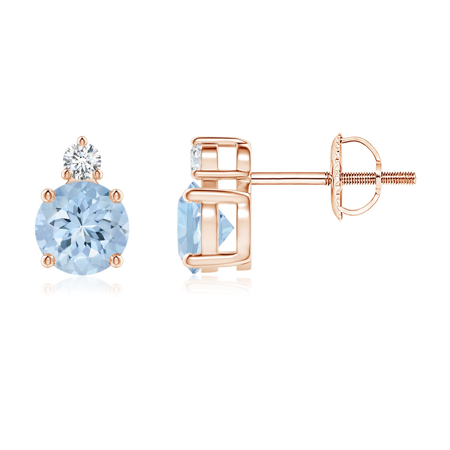 AA - Aquamarine / 0.87 CT / 14 KT Rose Gold