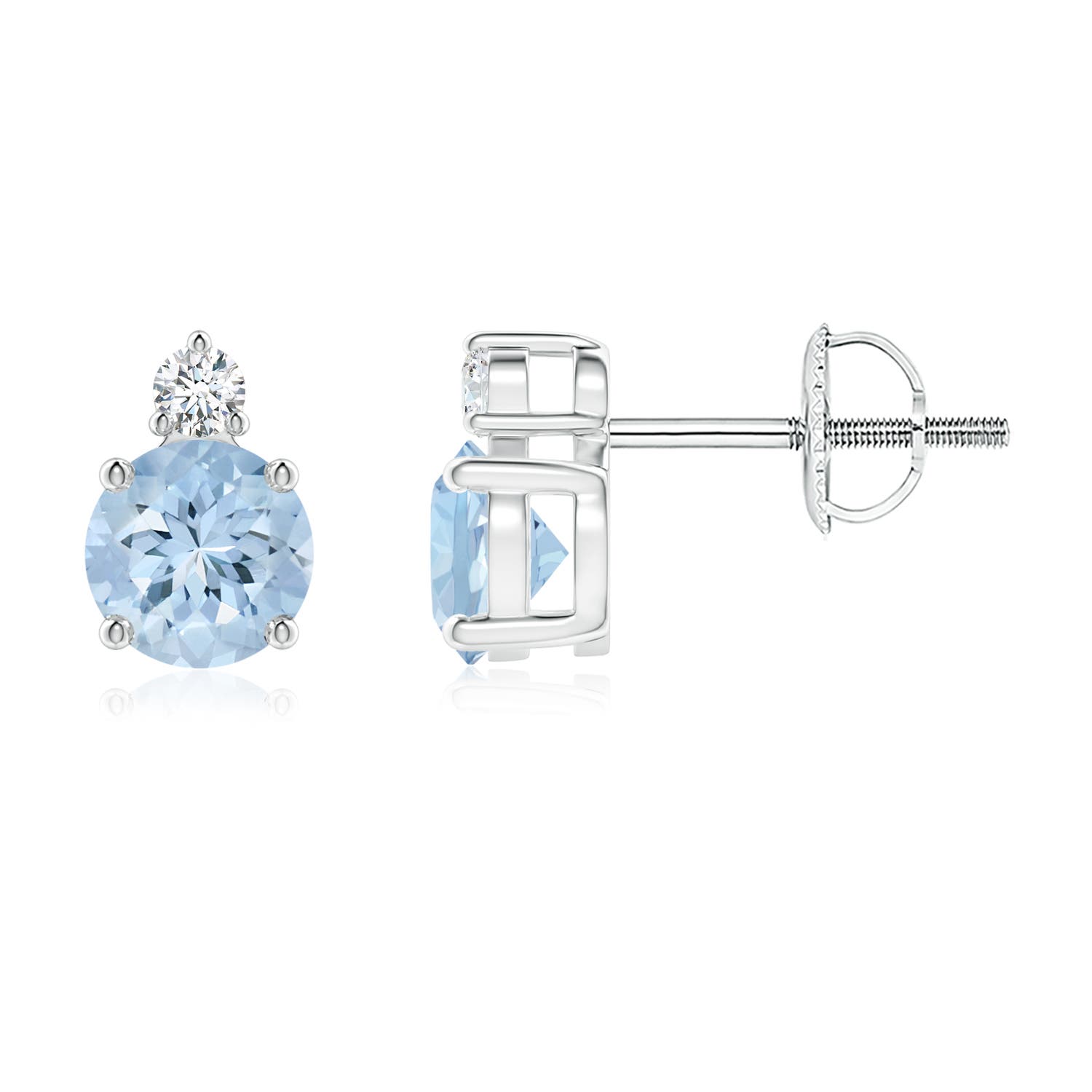 AA - Aquamarine / 0.87 CT / 14 KT White Gold