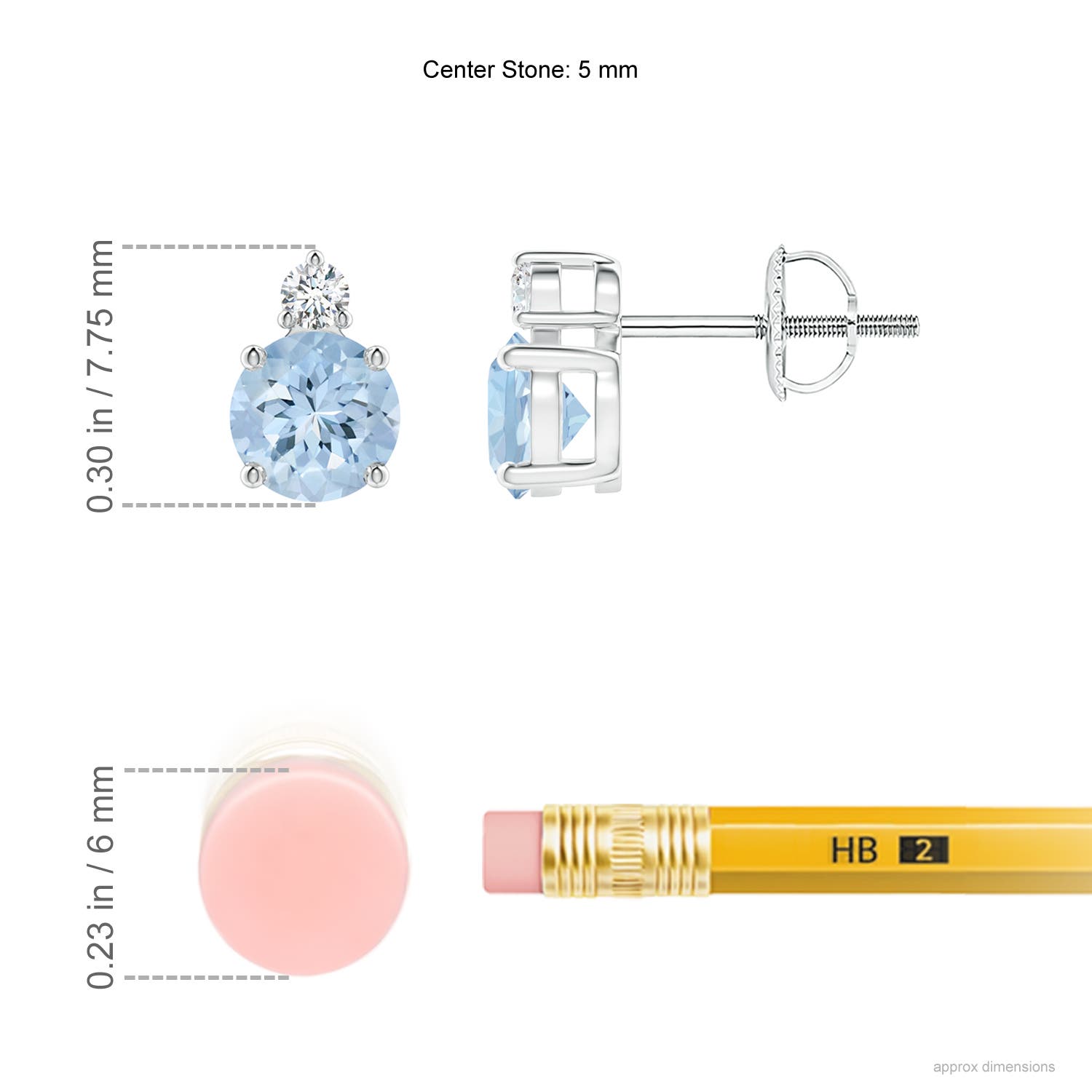 AA - Aquamarine / 0.87 CT / 14 KT White Gold