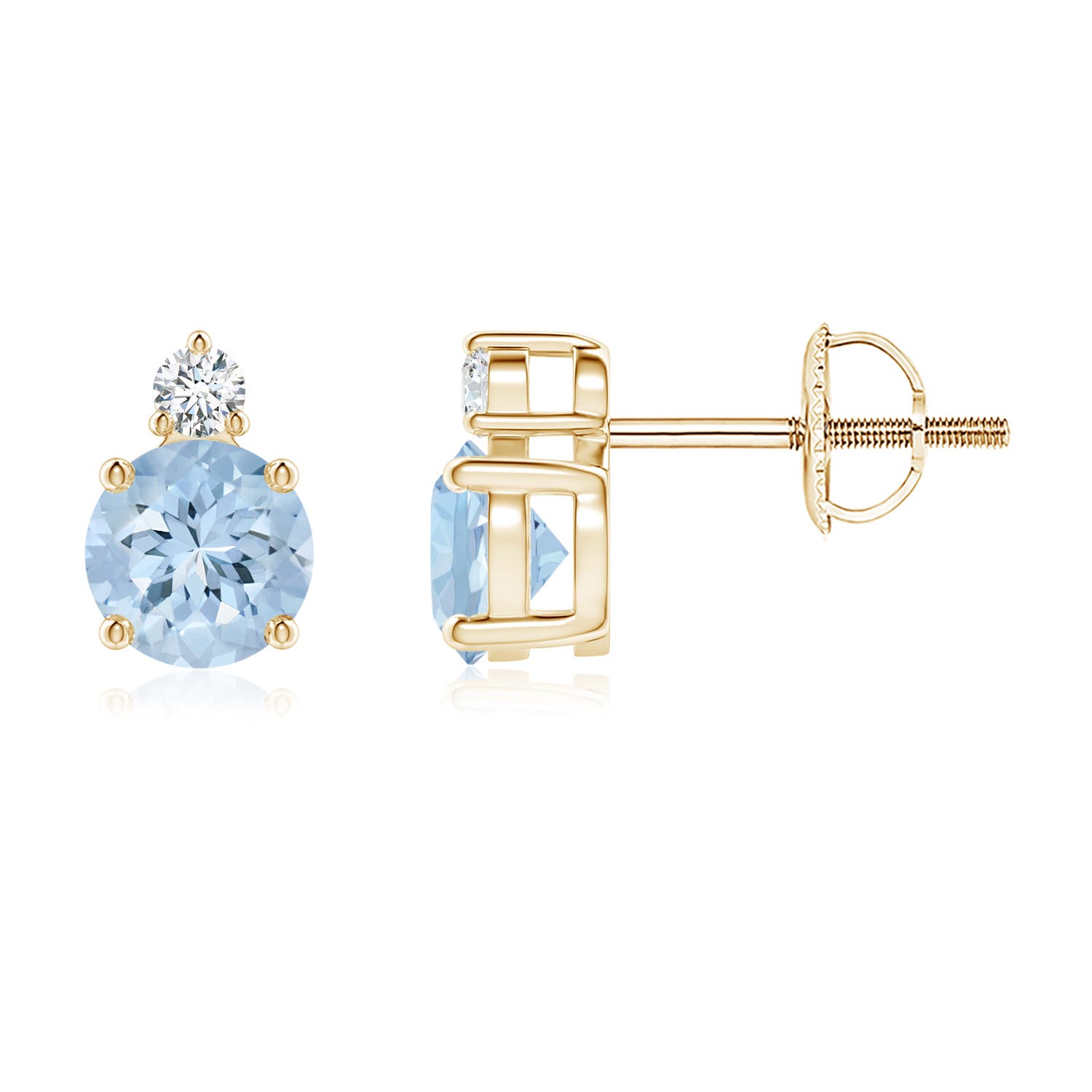 AA - Aquamarine / 0.87 CT / 14 KT Yellow Gold