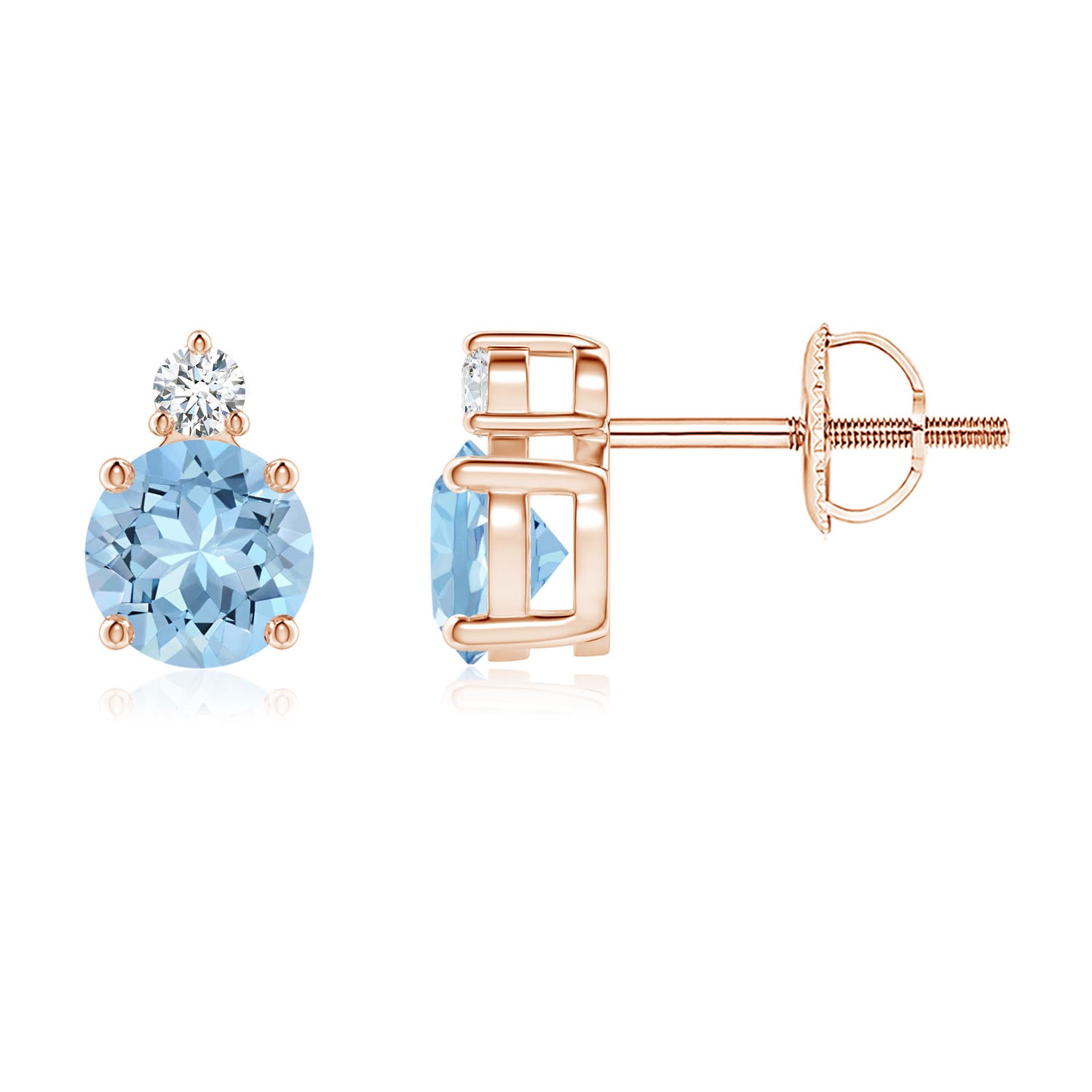 AAA - Aquamarine / 0.87 CT / 14 KT Rose Gold