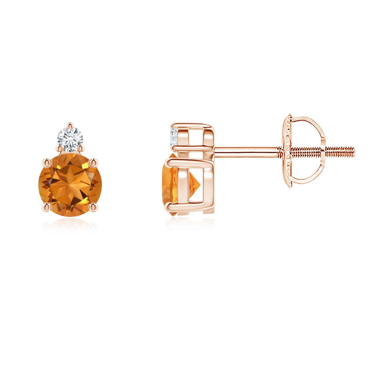 AAA - Citrine / 0.51 CT / 14 KT Rose Gold