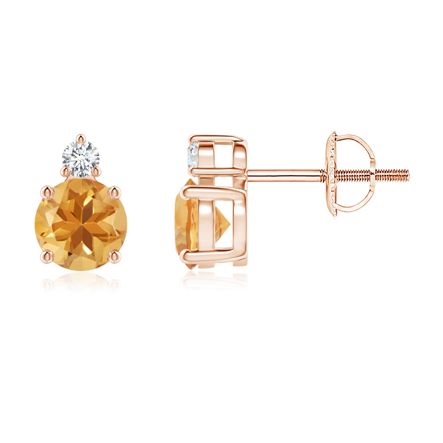 A - Citrine / 0.97 CT / 14 KT Rose Gold