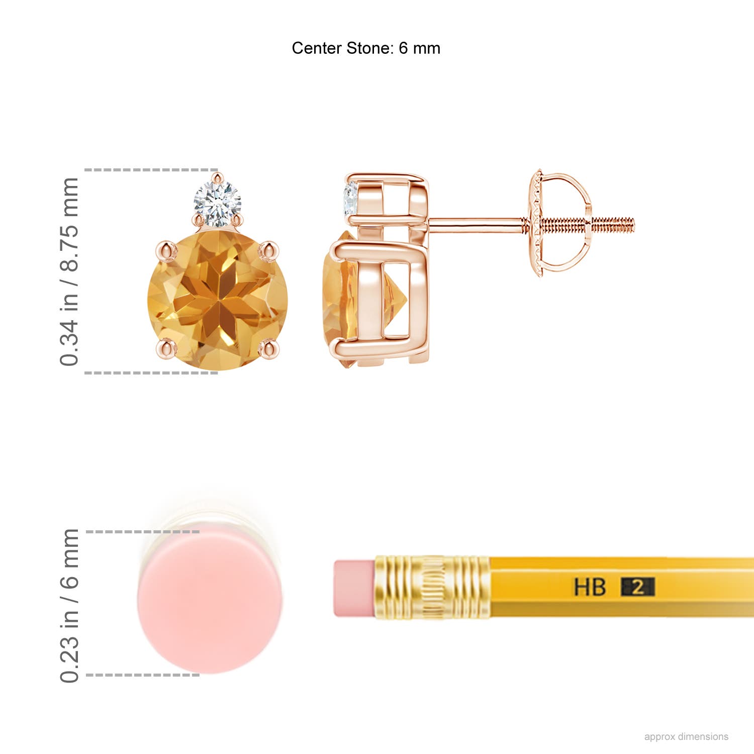 A - Citrine / 1.47 CT / 14 KT Rose Gold