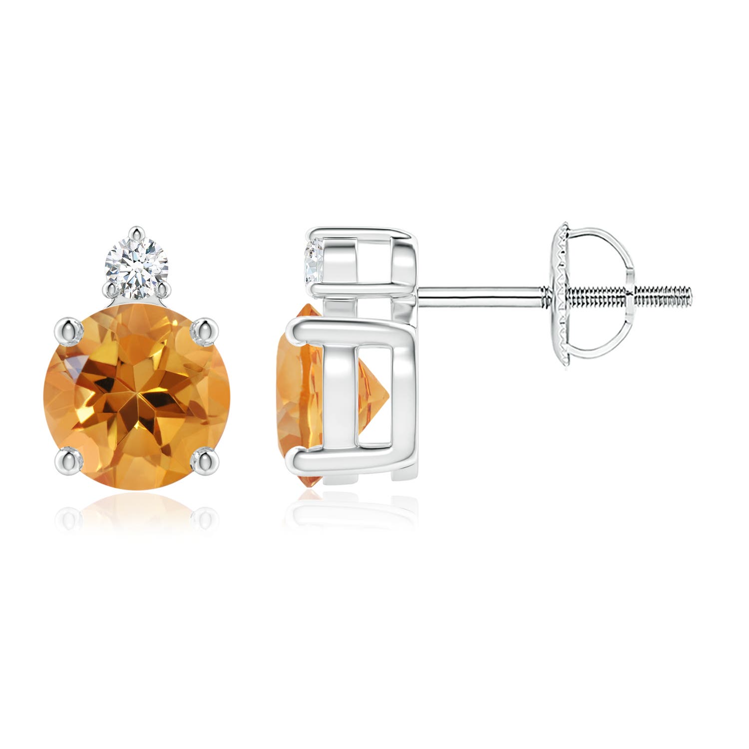 AA - Citrine / 1.47 CT / 14 KT White Gold