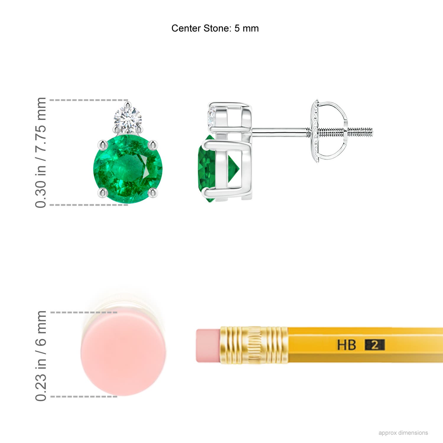 AAA - Emerald / 0.97 CT / 14 KT White Gold