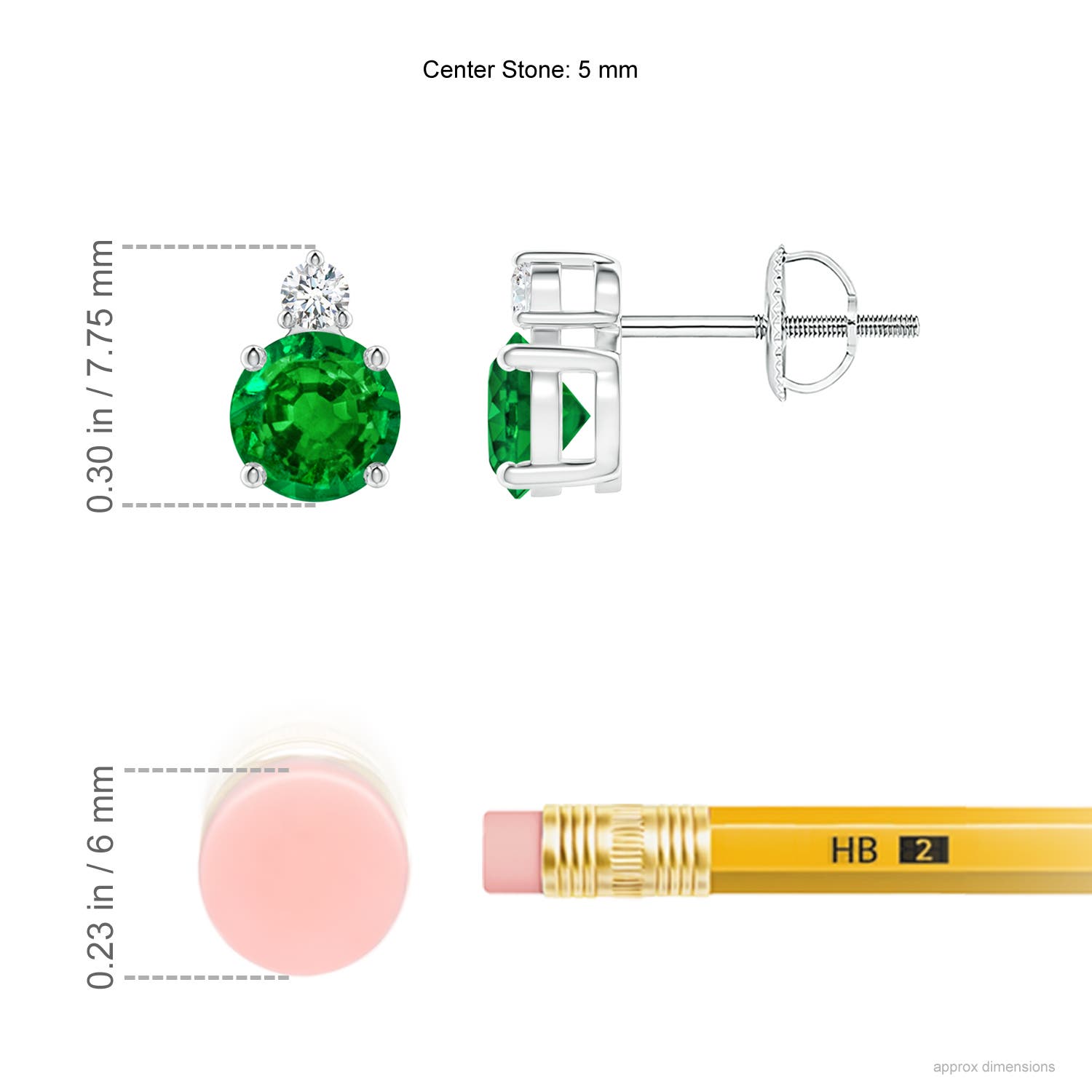 AAAA - Emerald / 0.97 CT / 14 KT White Gold