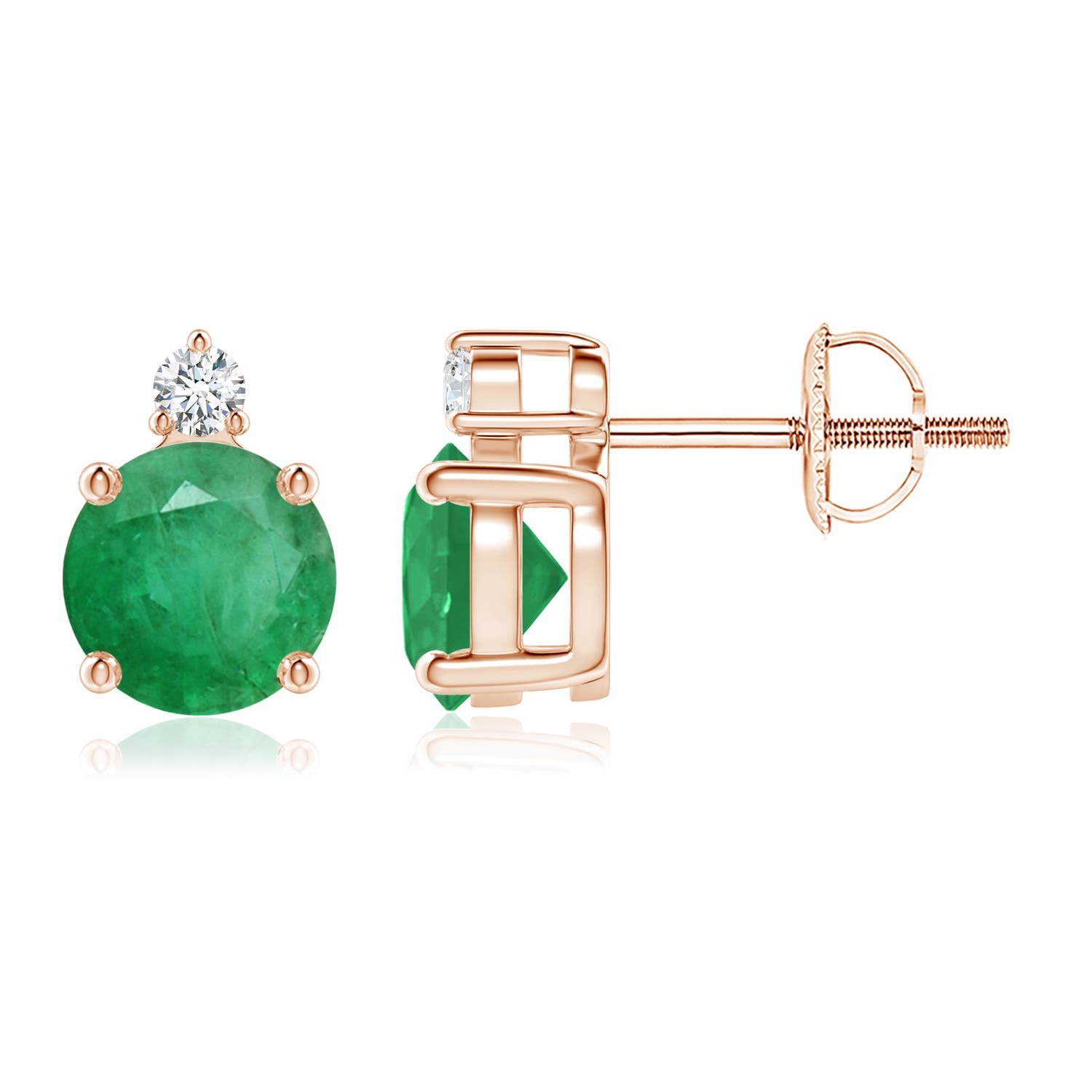 A - Emerald / 1.57 CT / 14 KT Rose Gold