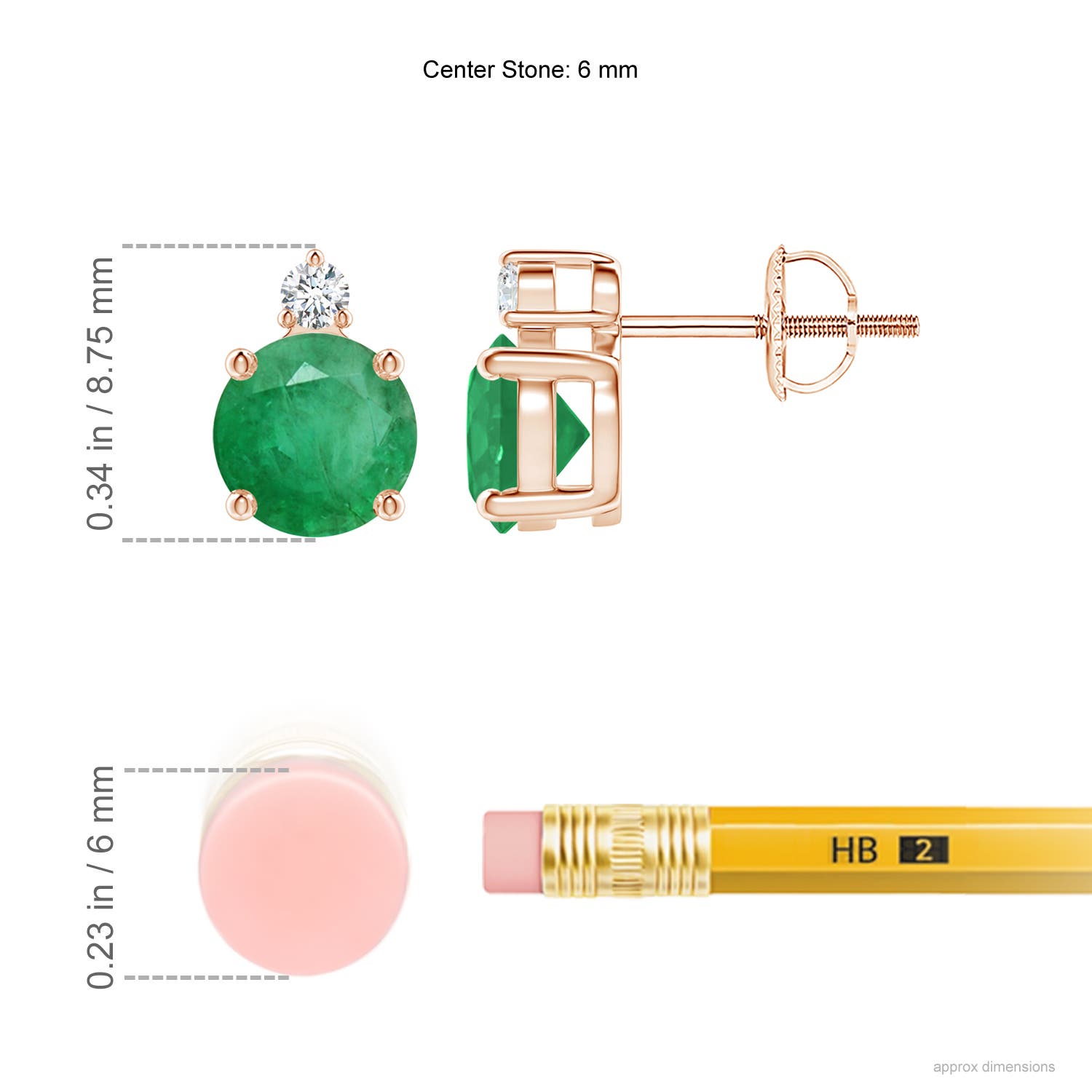 A - Emerald / 1.57 CT / 14 KT Rose Gold