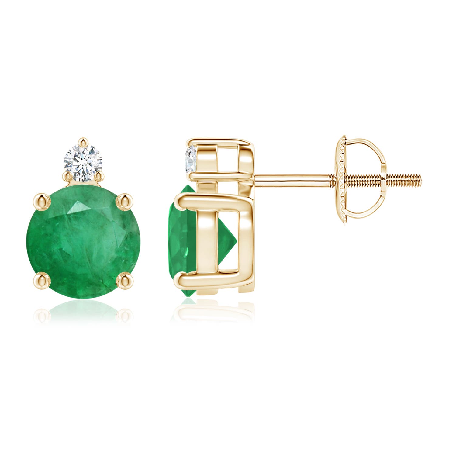 A - Emerald / 1.57 CT / 14 KT Yellow Gold