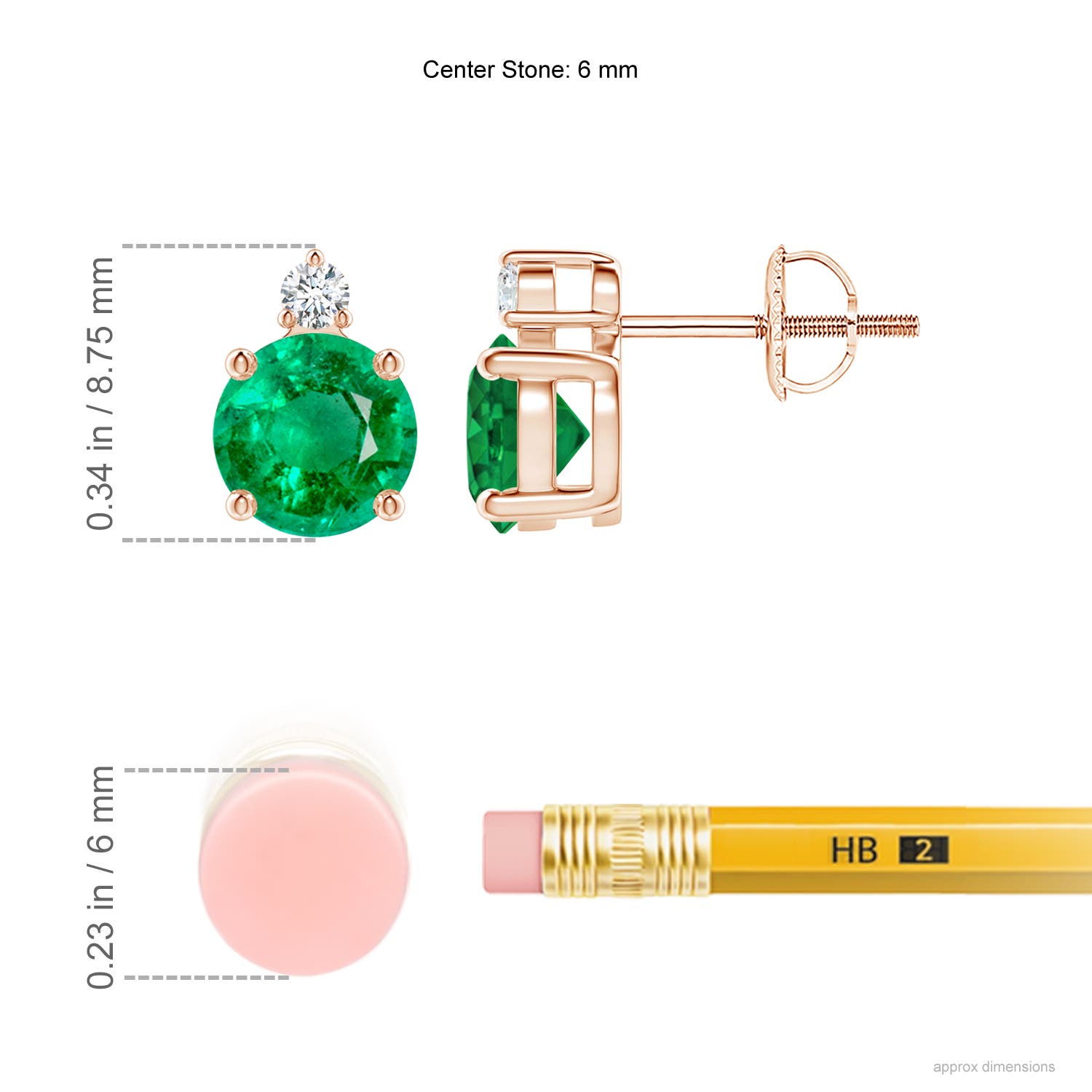 AAA - Emerald / 1.57 CT / 14 KT Rose Gold