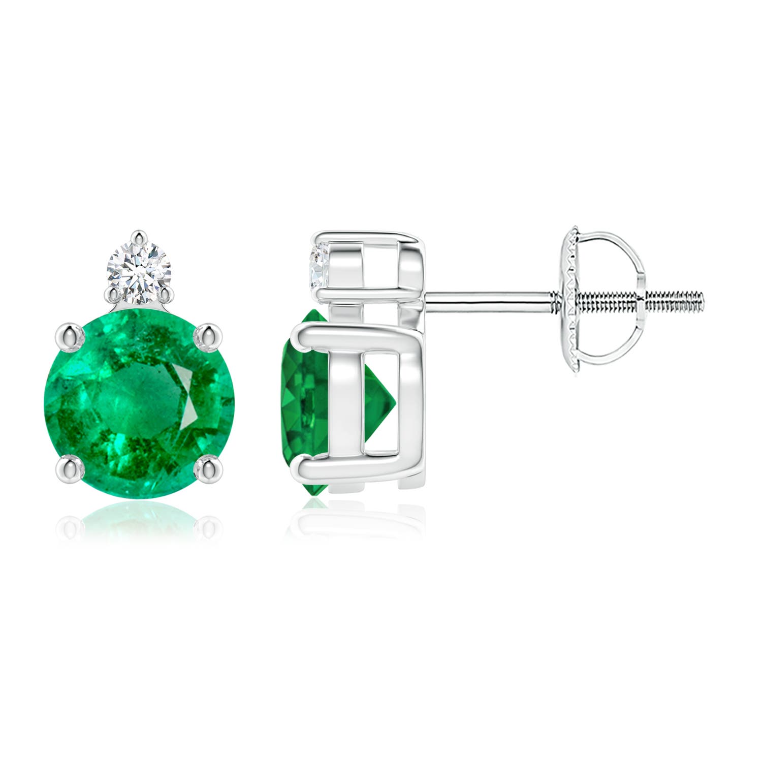 AAA - Emerald / 1.57 CT / 14 KT White Gold