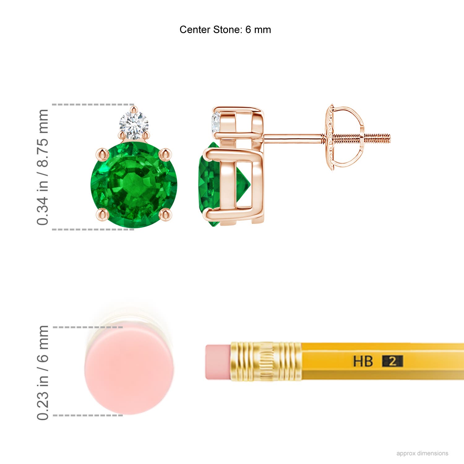 AAAA - Emerald / 1.57 CT / 14 KT Rose Gold