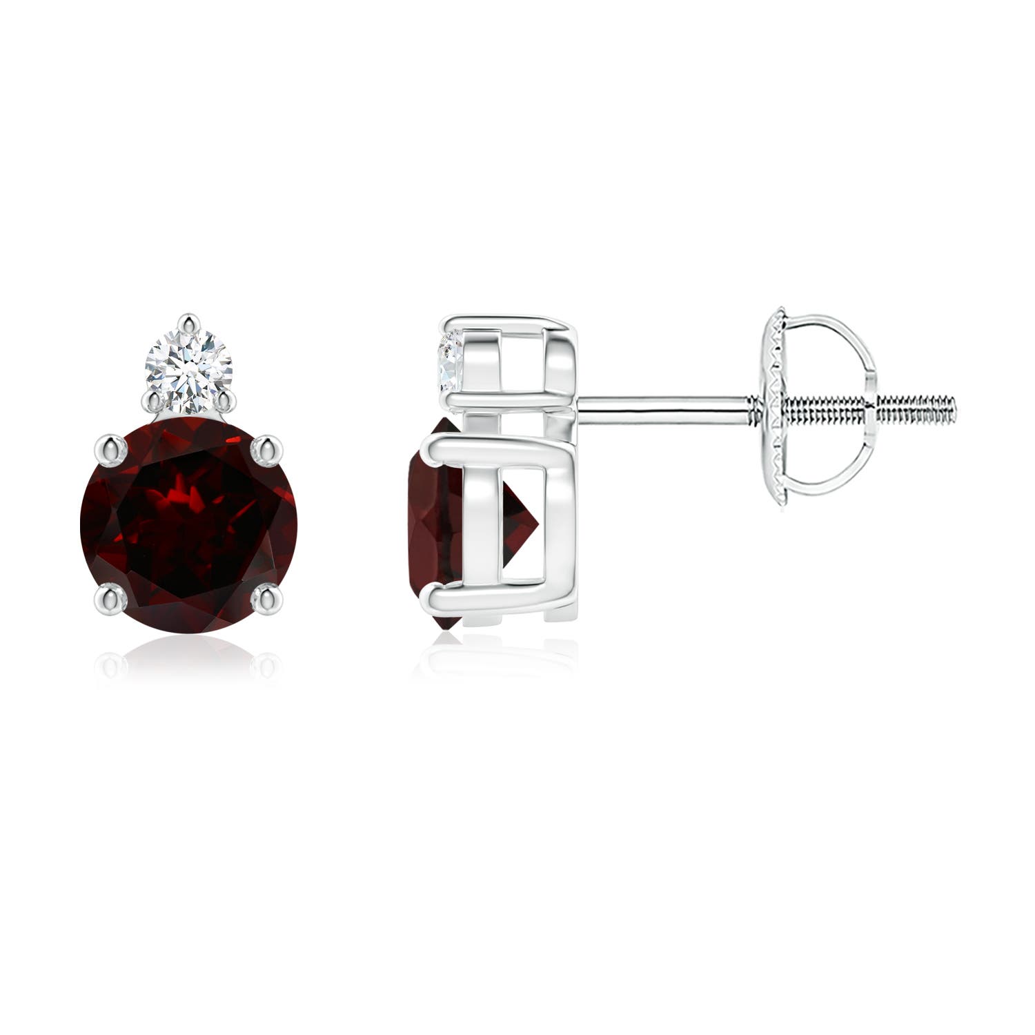 A - Garnet / 1.27 CT / 14 KT White Gold