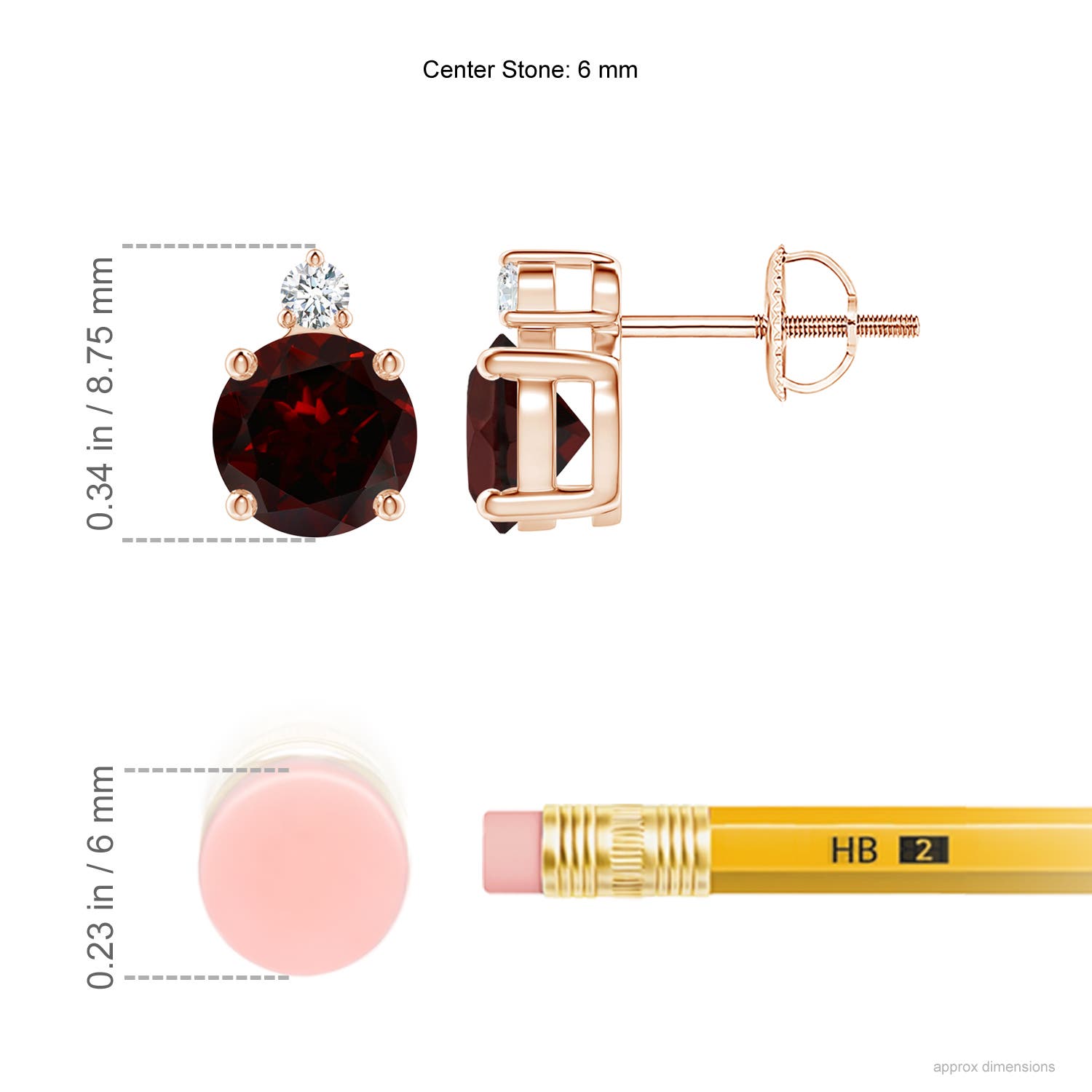 A - Garnet / 2.07 CT / 14 KT Rose Gold