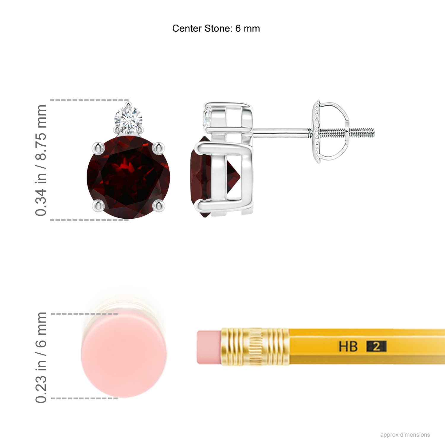 A - Garnet / 2.07 CT / 14 KT White Gold