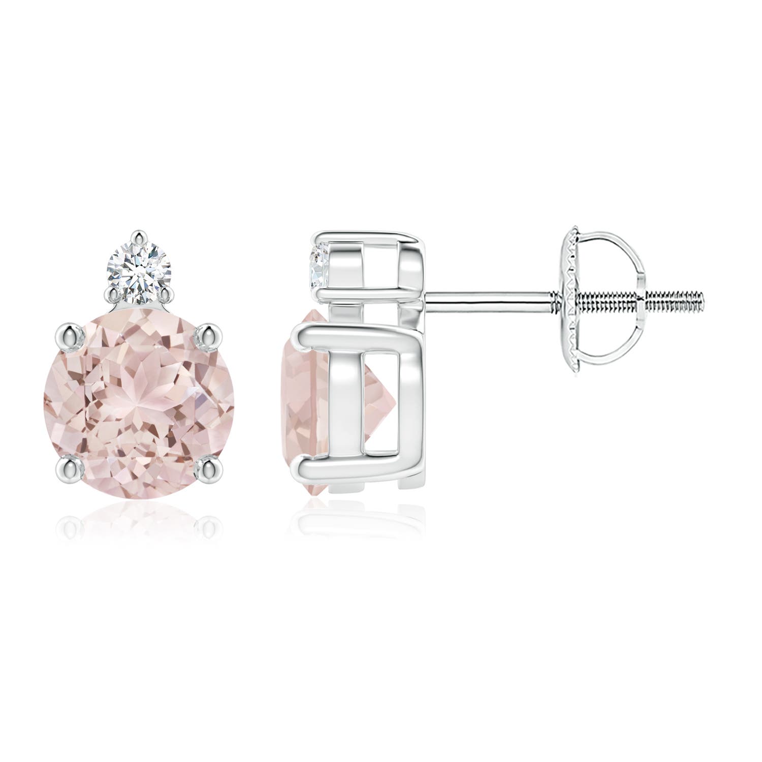 A - Morganite / 1.47 CT / 14 KT White Gold