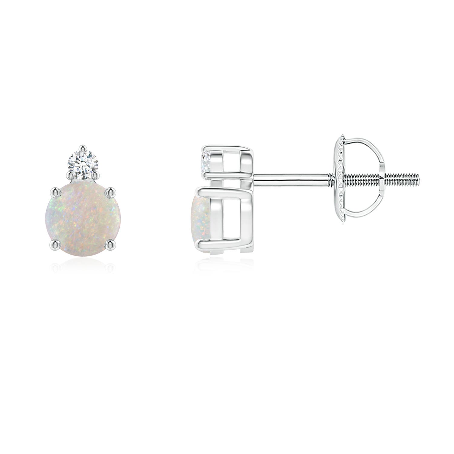 AA - Opal / 0.37 CT / 14 KT White Gold