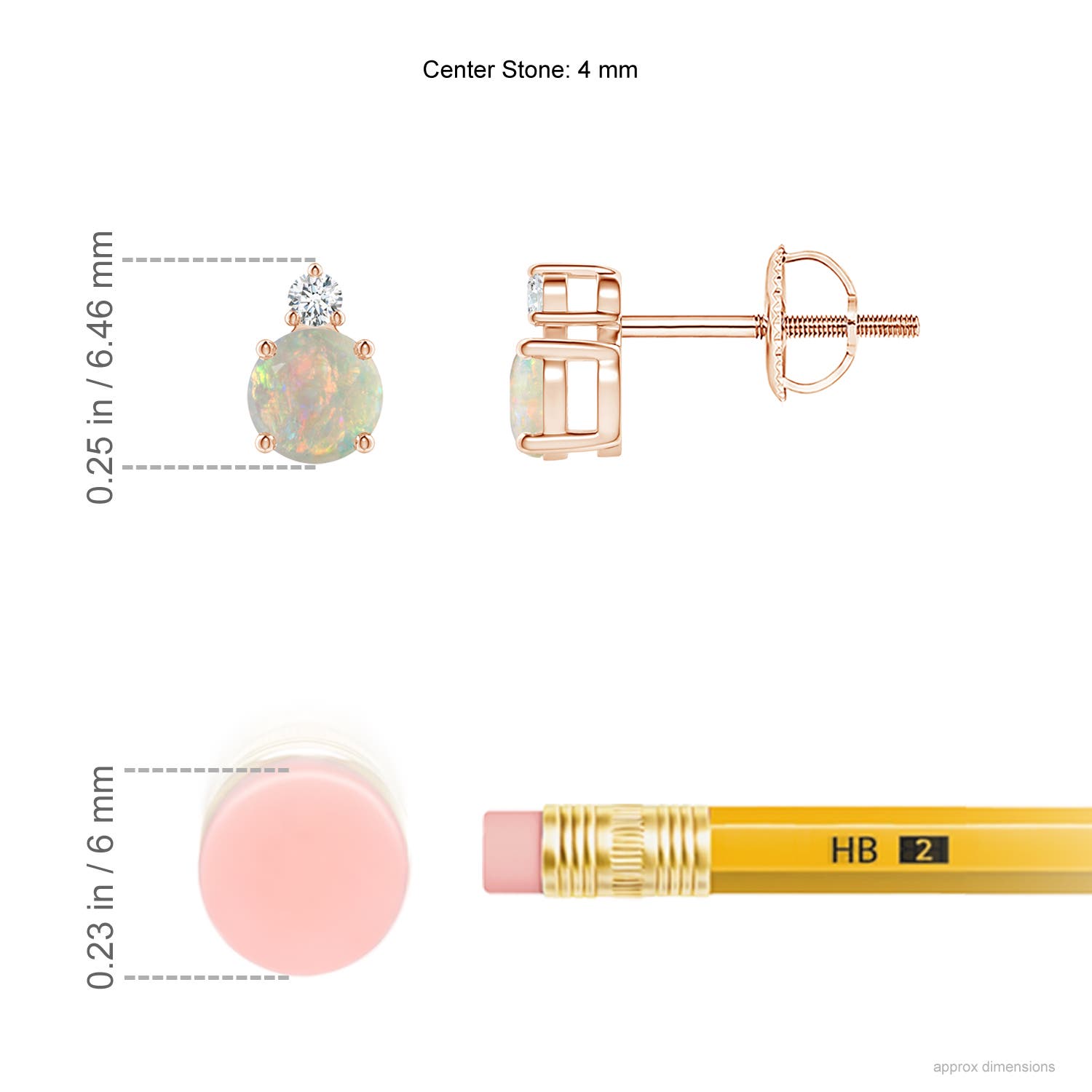 AAAA - Opal / 0.37 CT / 14 KT Rose Gold