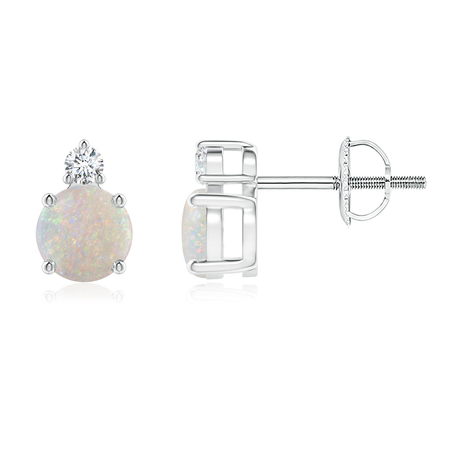 AA - Opal / 0.73 CT / 14 KT White Gold