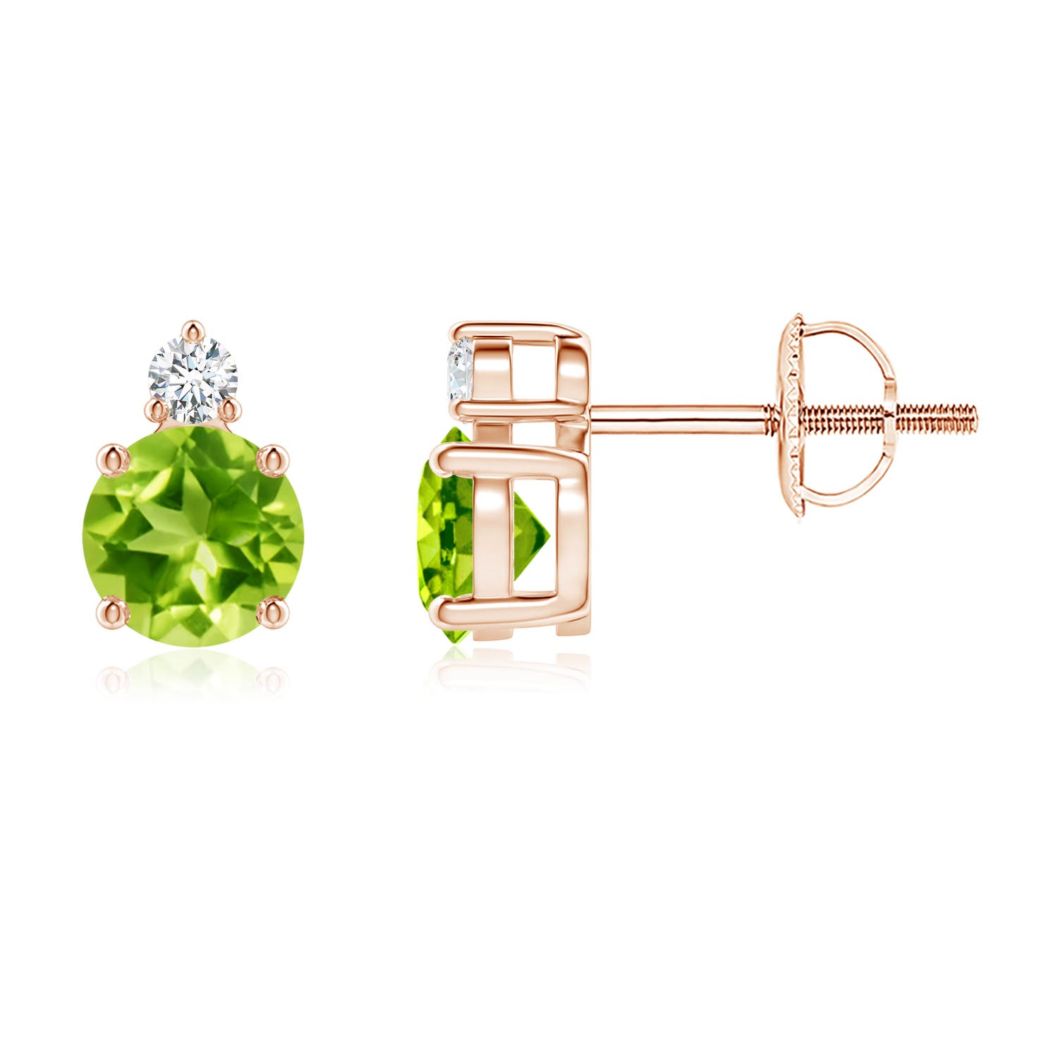 AAA - Peridot / 1.17 CT / 14 KT Rose Gold