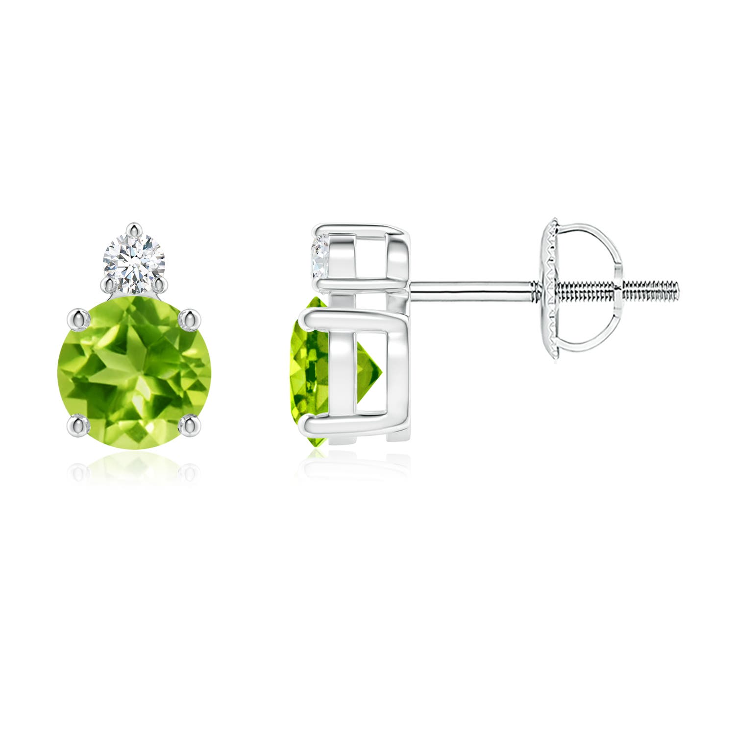 AAA - Peridot / 1.17 CT / 14 KT White Gold