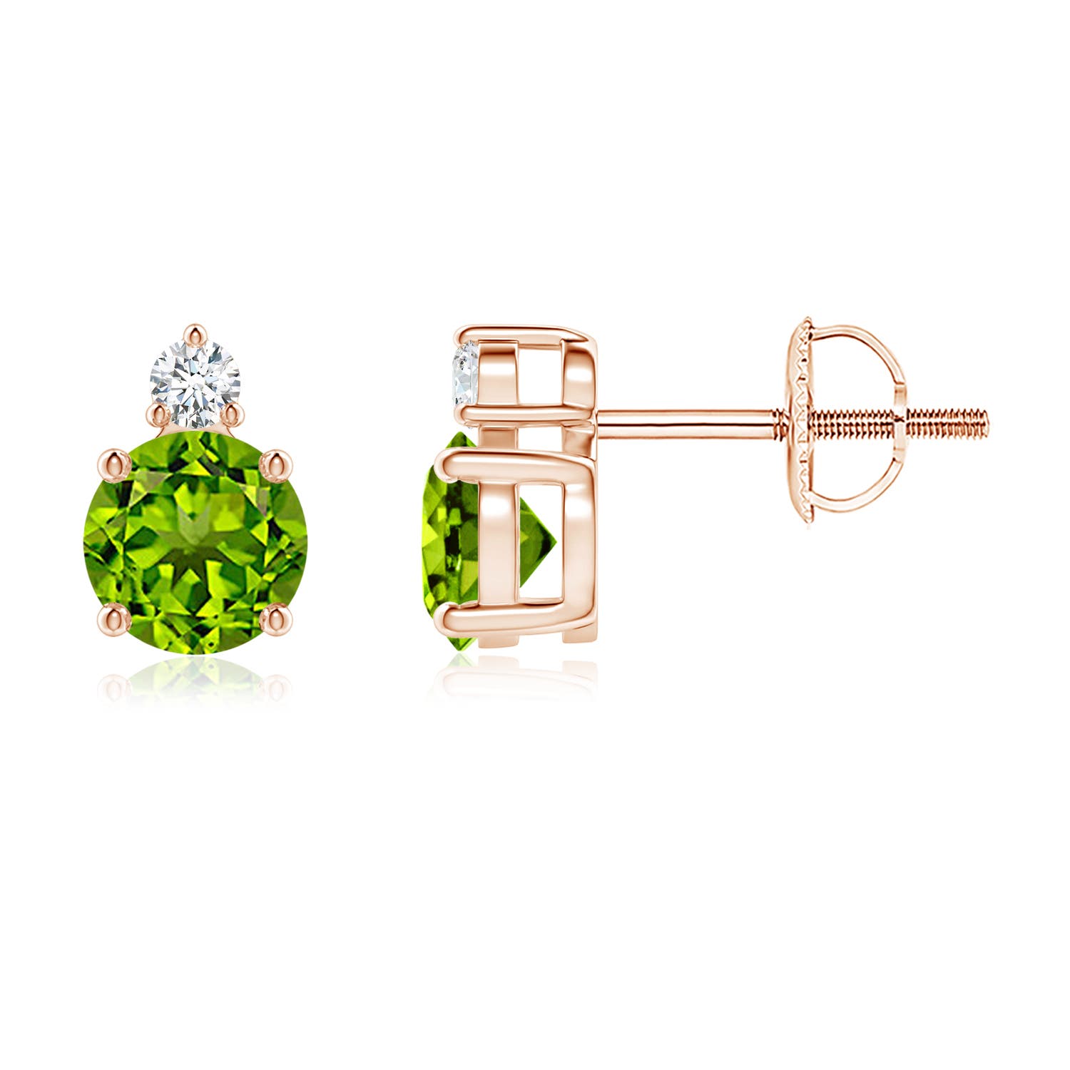 AAAA - Peridot / 1.17 CT / 14 KT Rose Gold