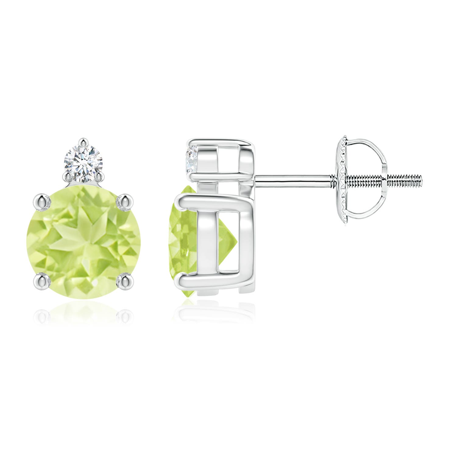 A - Peridot / 1.97 CT / 14 KT White Gold