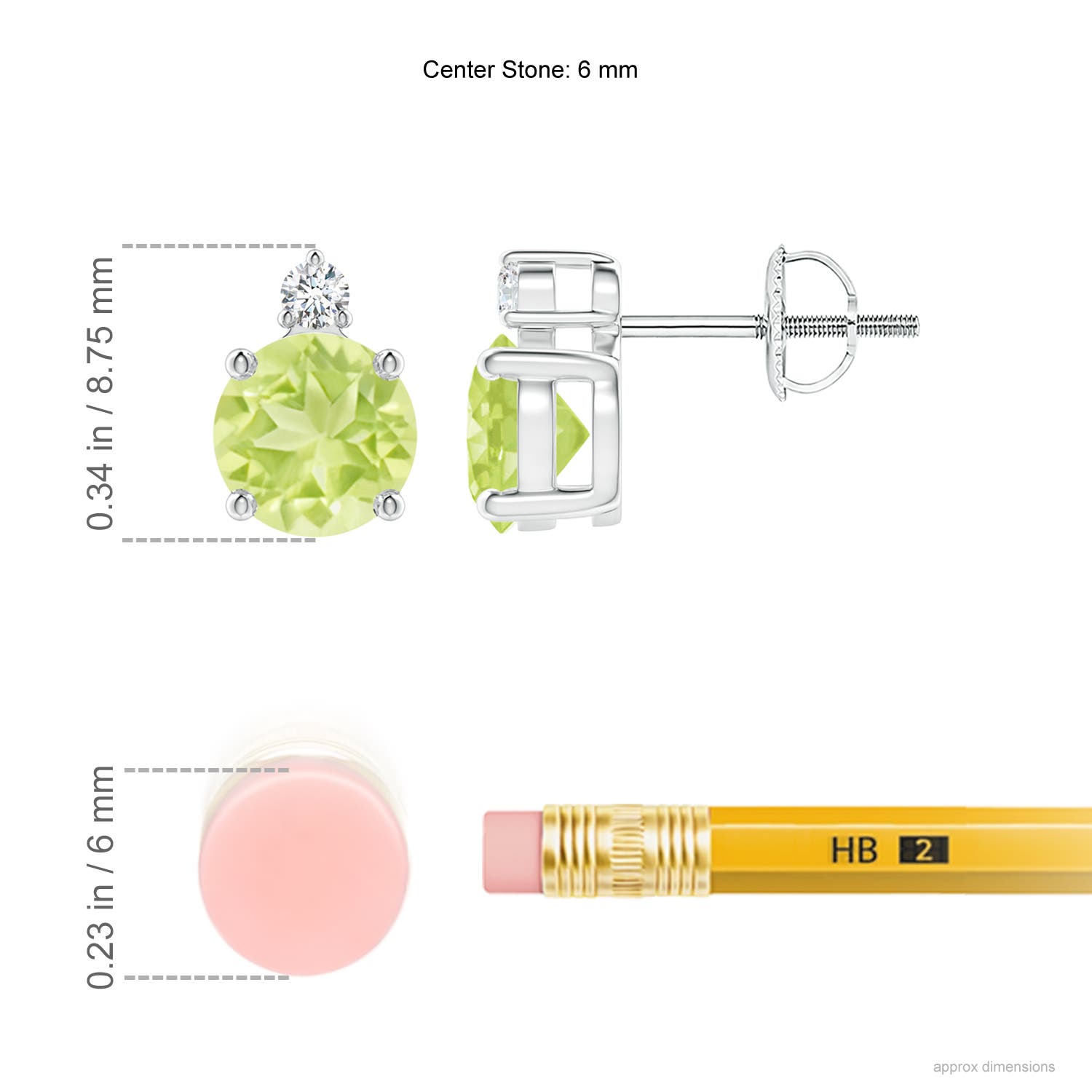 A - Peridot / 1.97 CT / 14 KT White Gold