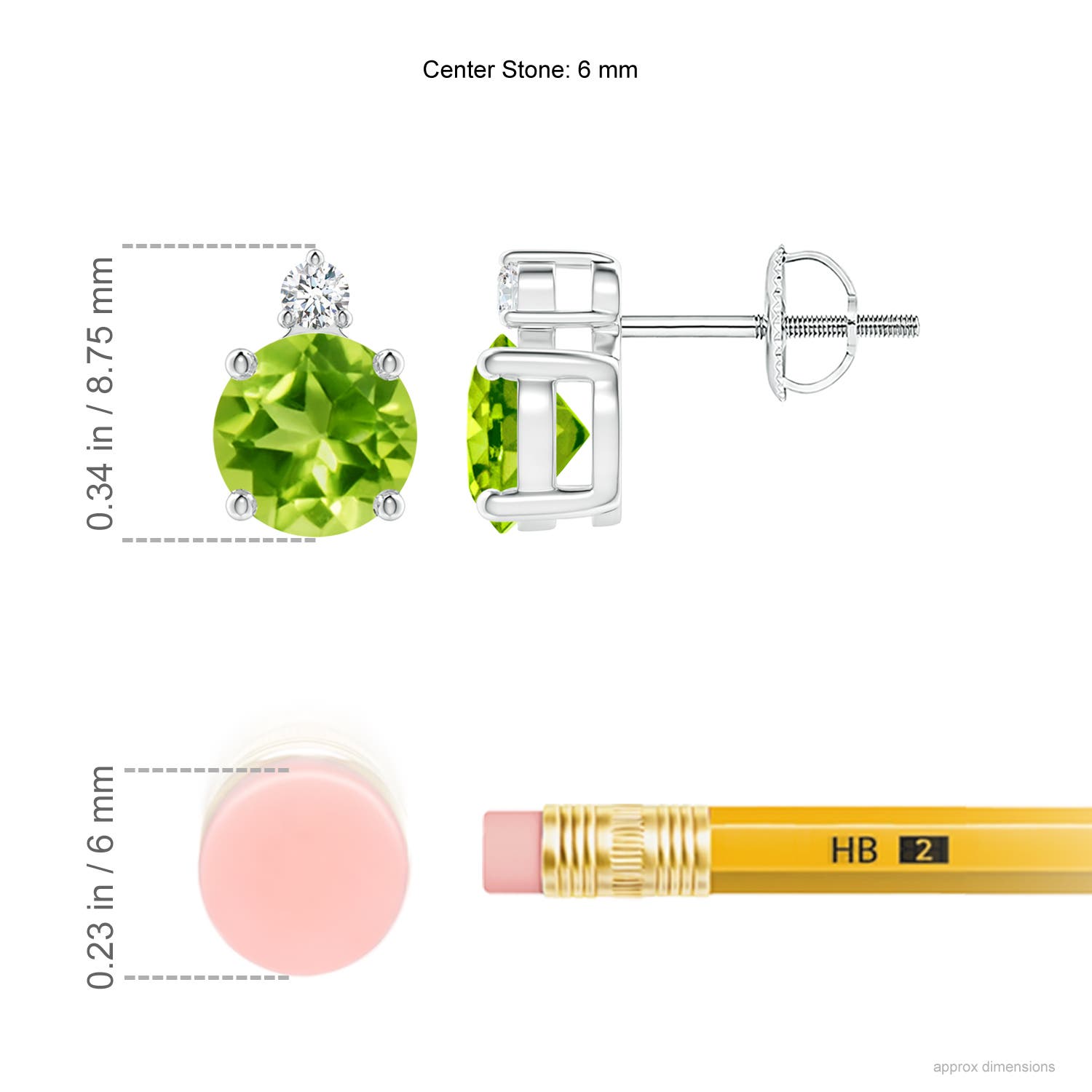 AAA - Peridot / 1.97 CT / 14 KT White Gold