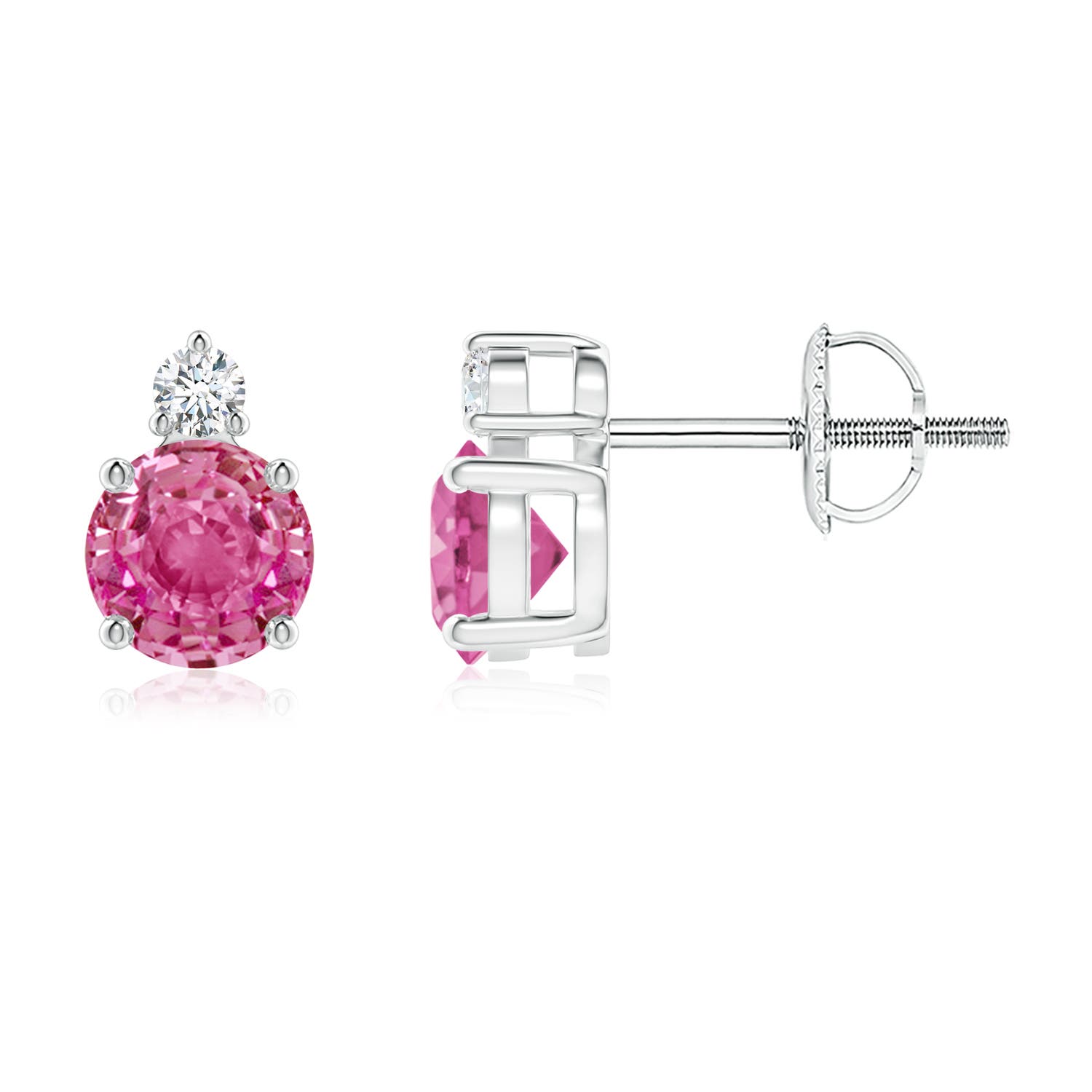 AAA - Pink Sapphire / 1.27 CT / 14 KT White Gold