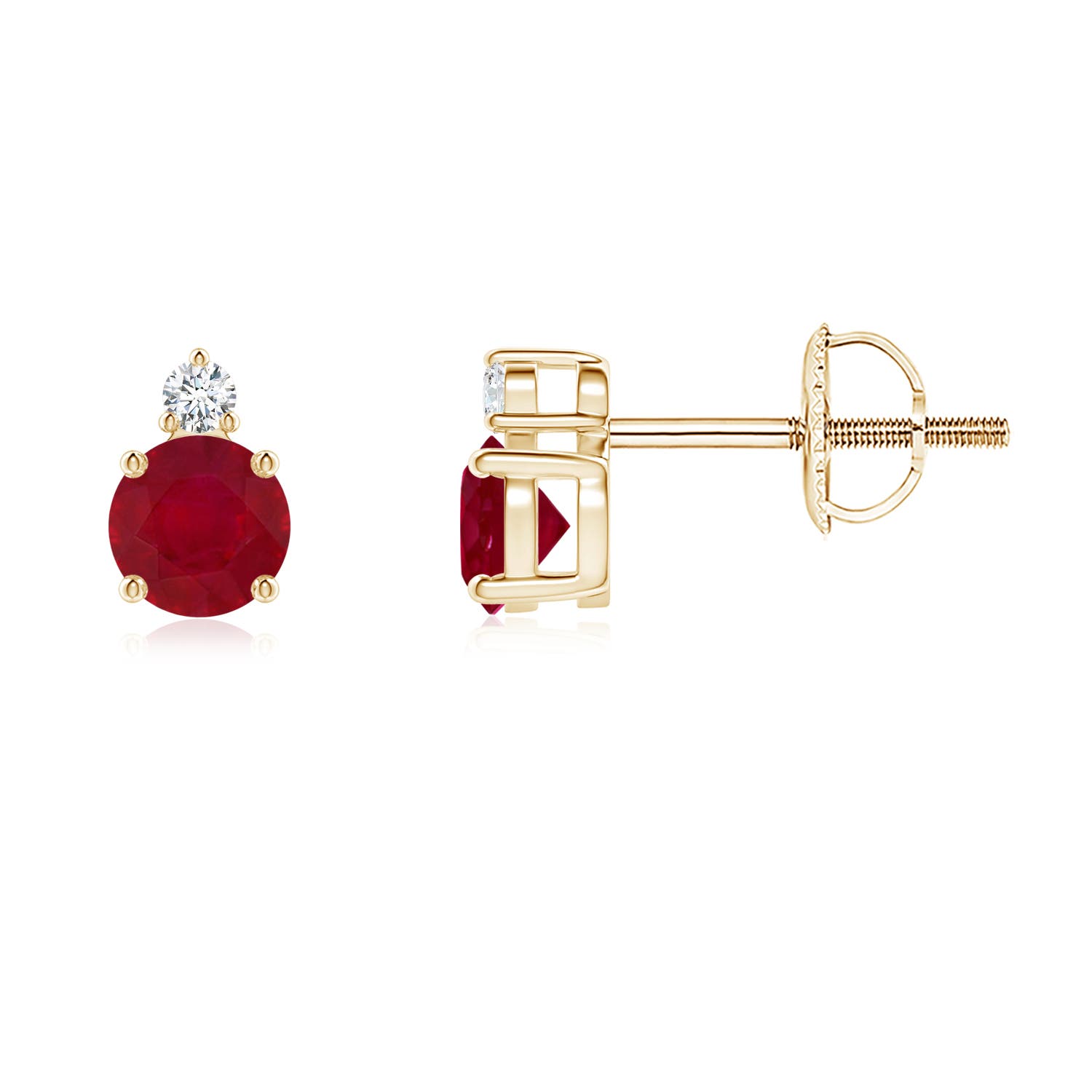 AA - Ruby / 0.73 CT / 14 KT Yellow Gold