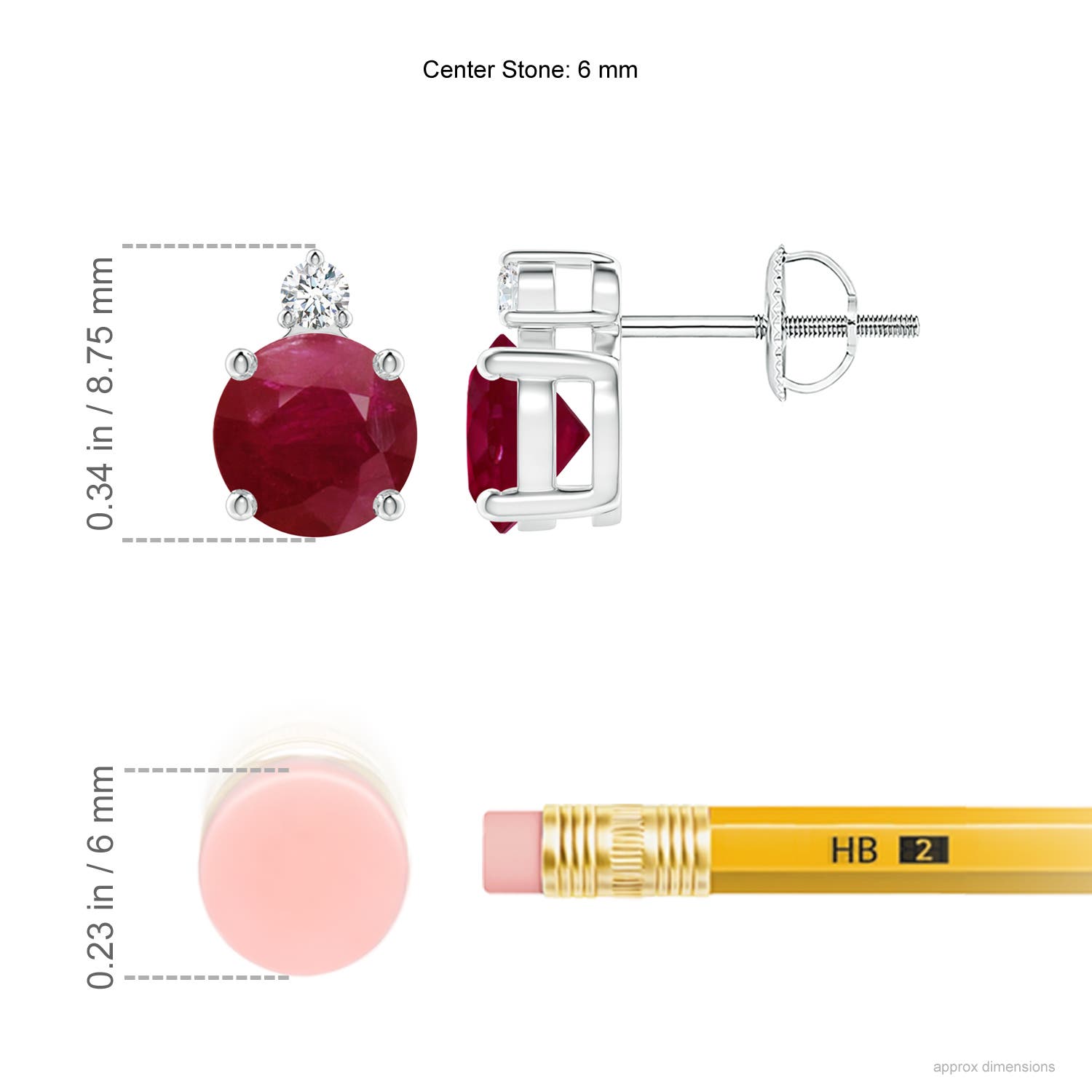 A - Ruby / 2.07 CT / 14 KT White Gold