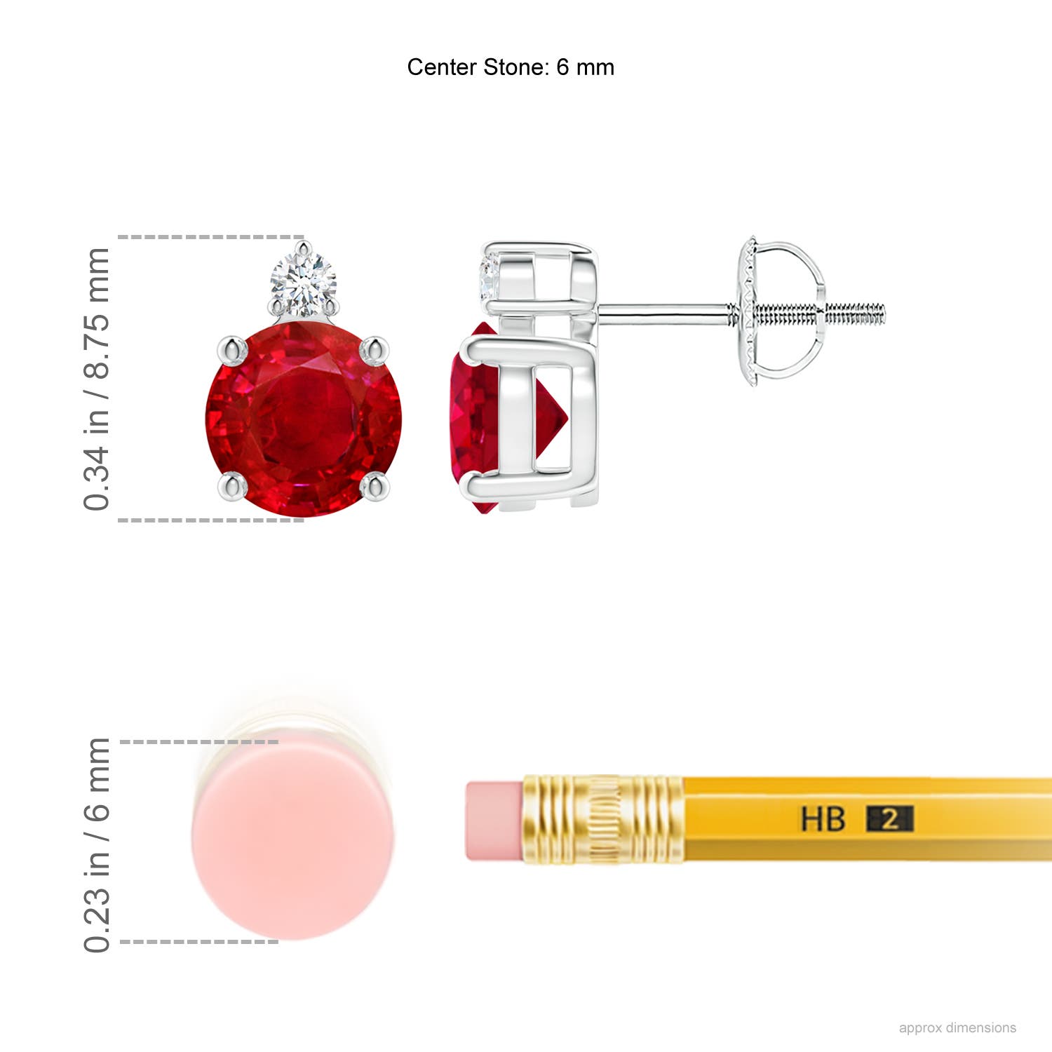 AAA - Ruby / 2.07 CT / 14 KT White Gold