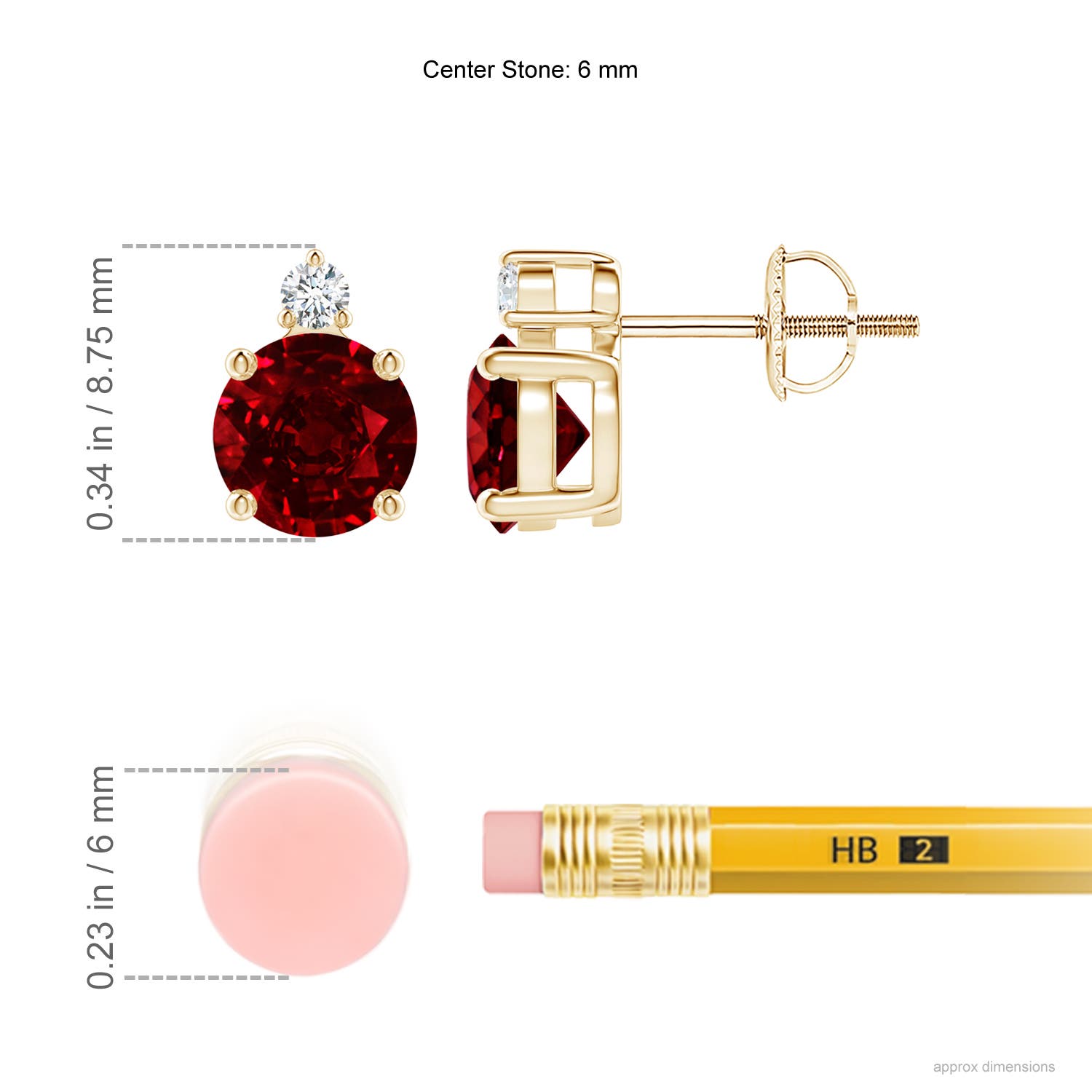 AAAA - Ruby / 2.07 CT / 14 KT Yellow Gold