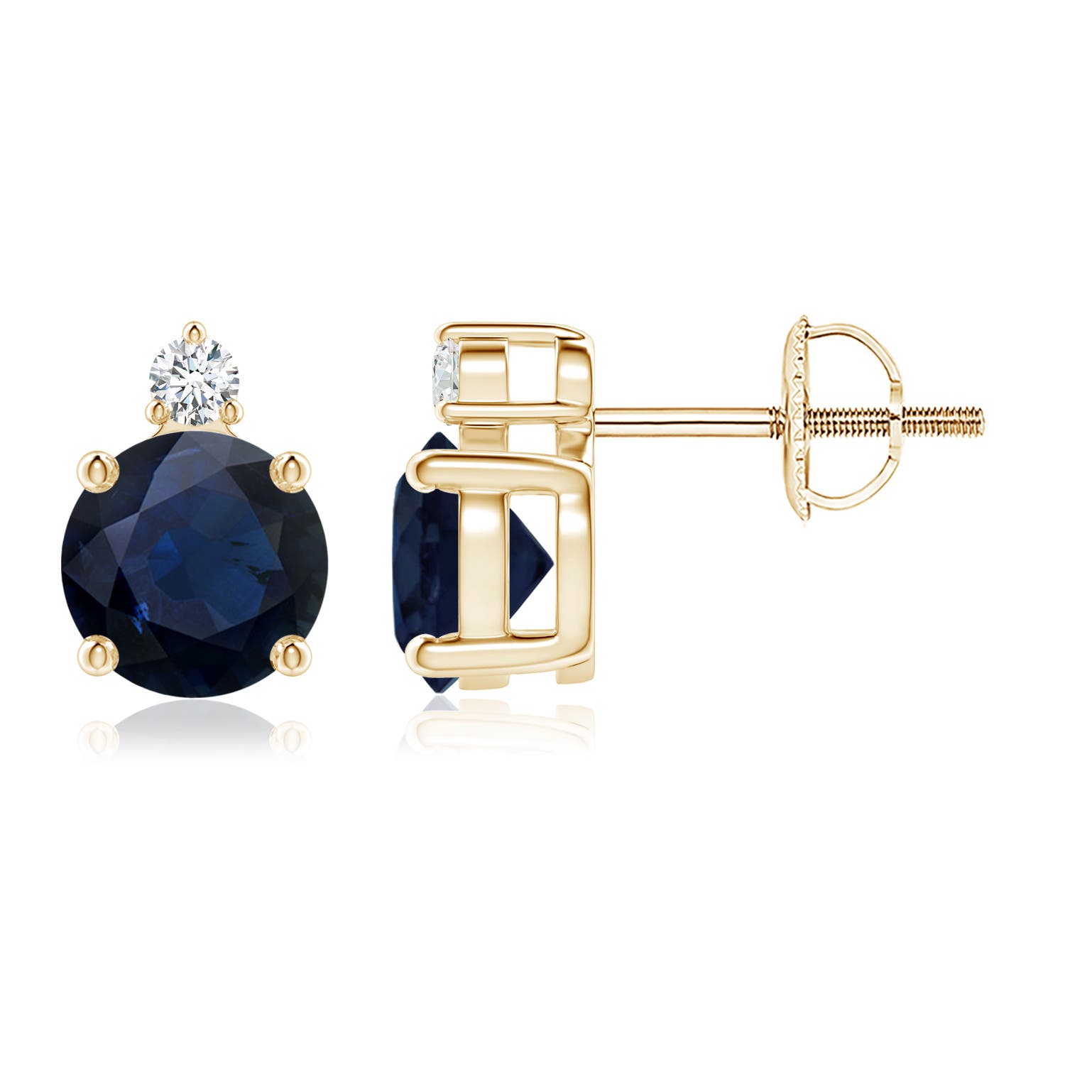 A - Blue Sapphire / 2.07 CT / 14 KT Yellow Gold