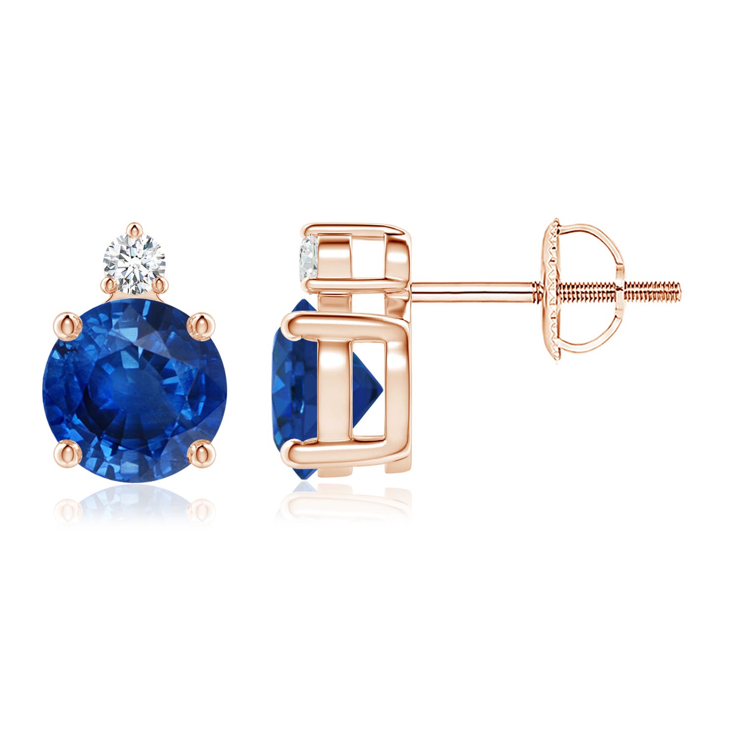 AAA - Blue Sapphire / 2.07 CT / 14 KT Rose Gold