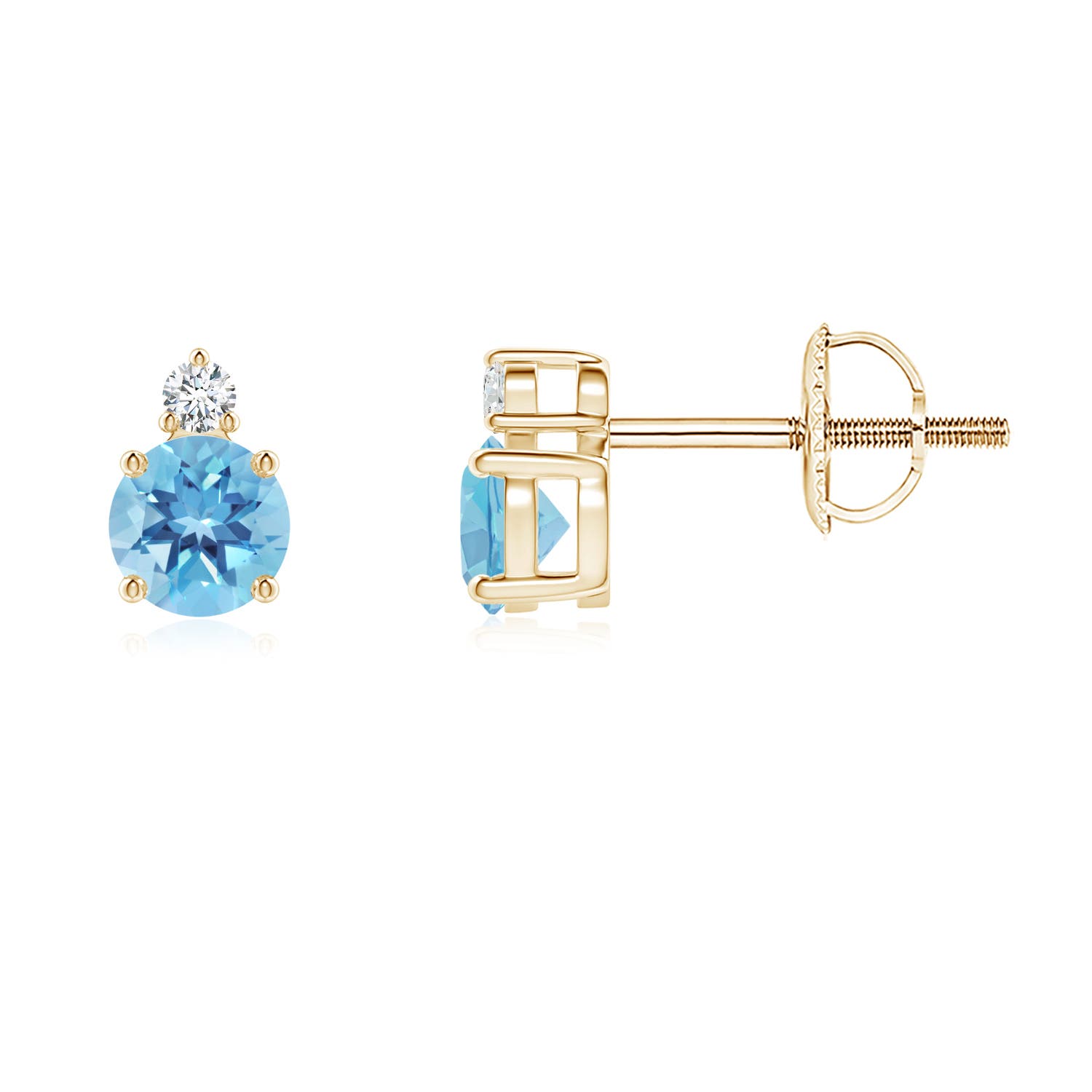 A - Swiss Blue Topaz / 0.69 CT / 14 KT Yellow Gold