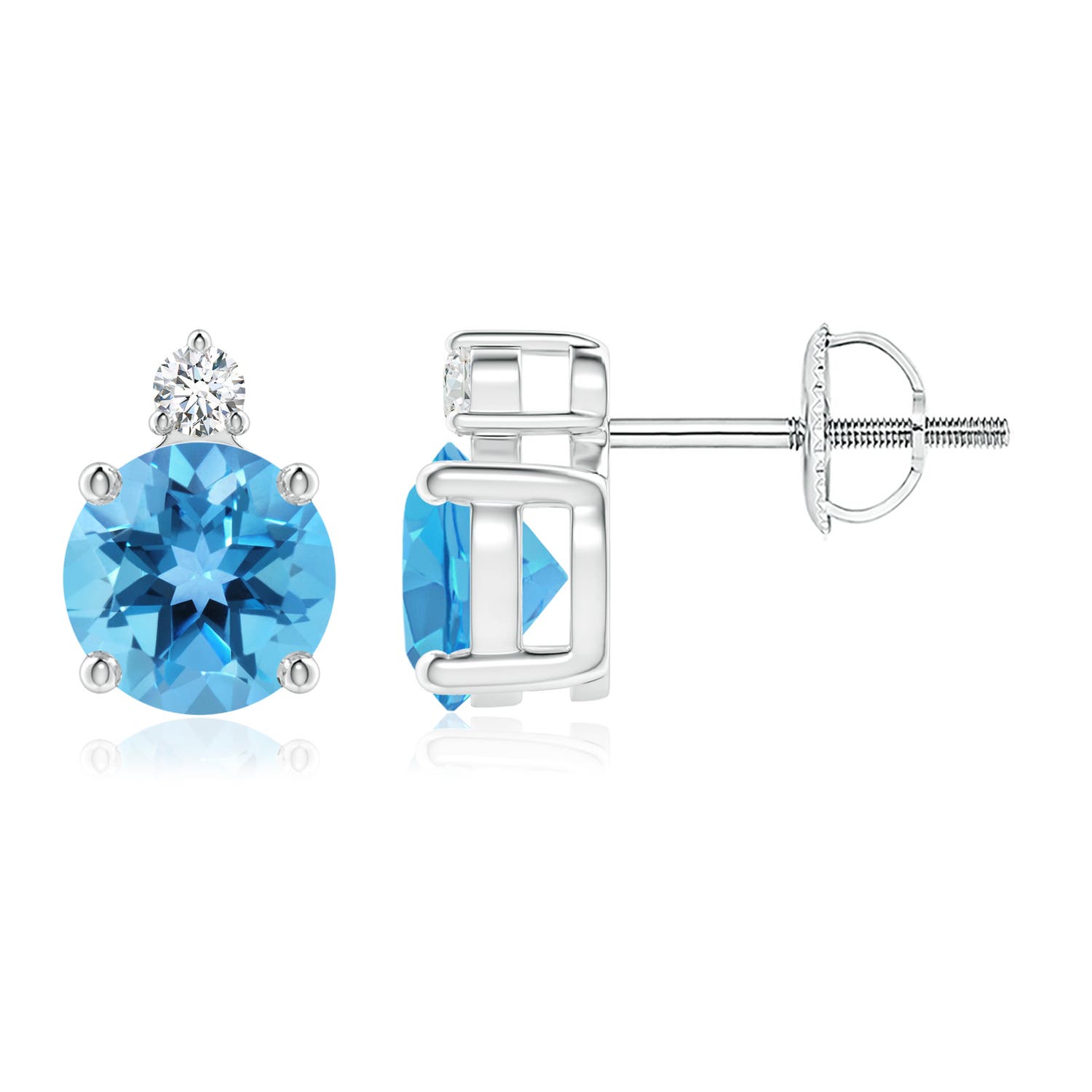 AA - Swiss Blue Topaz / 1.97 CT / 14 KT White Gold