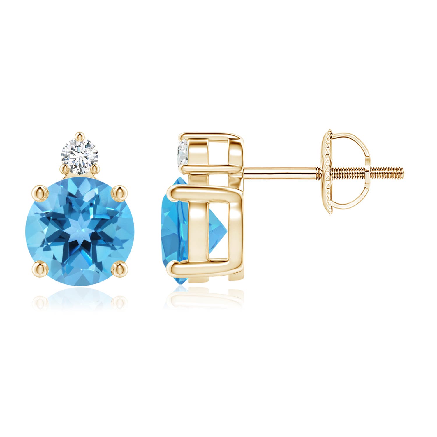 AA - Swiss Blue Topaz / 1.97 CT / 14 KT Yellow Gold