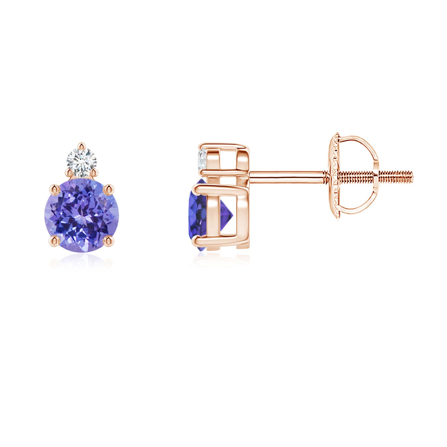 AAA - Tanzanite / 0.55 CT / 14 KT Rose Gold