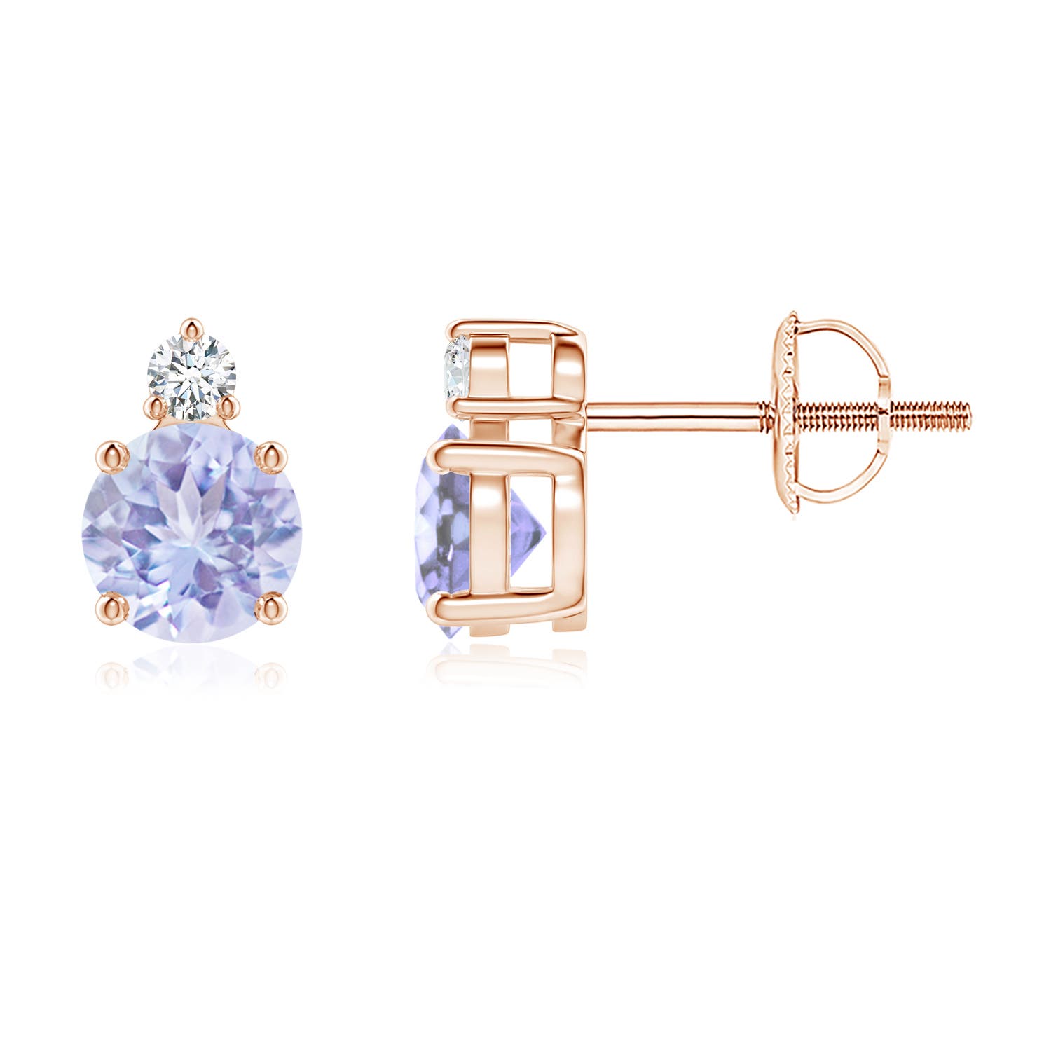 A - Tanzanite / 1.07 CT / 14 KT Rose Gold